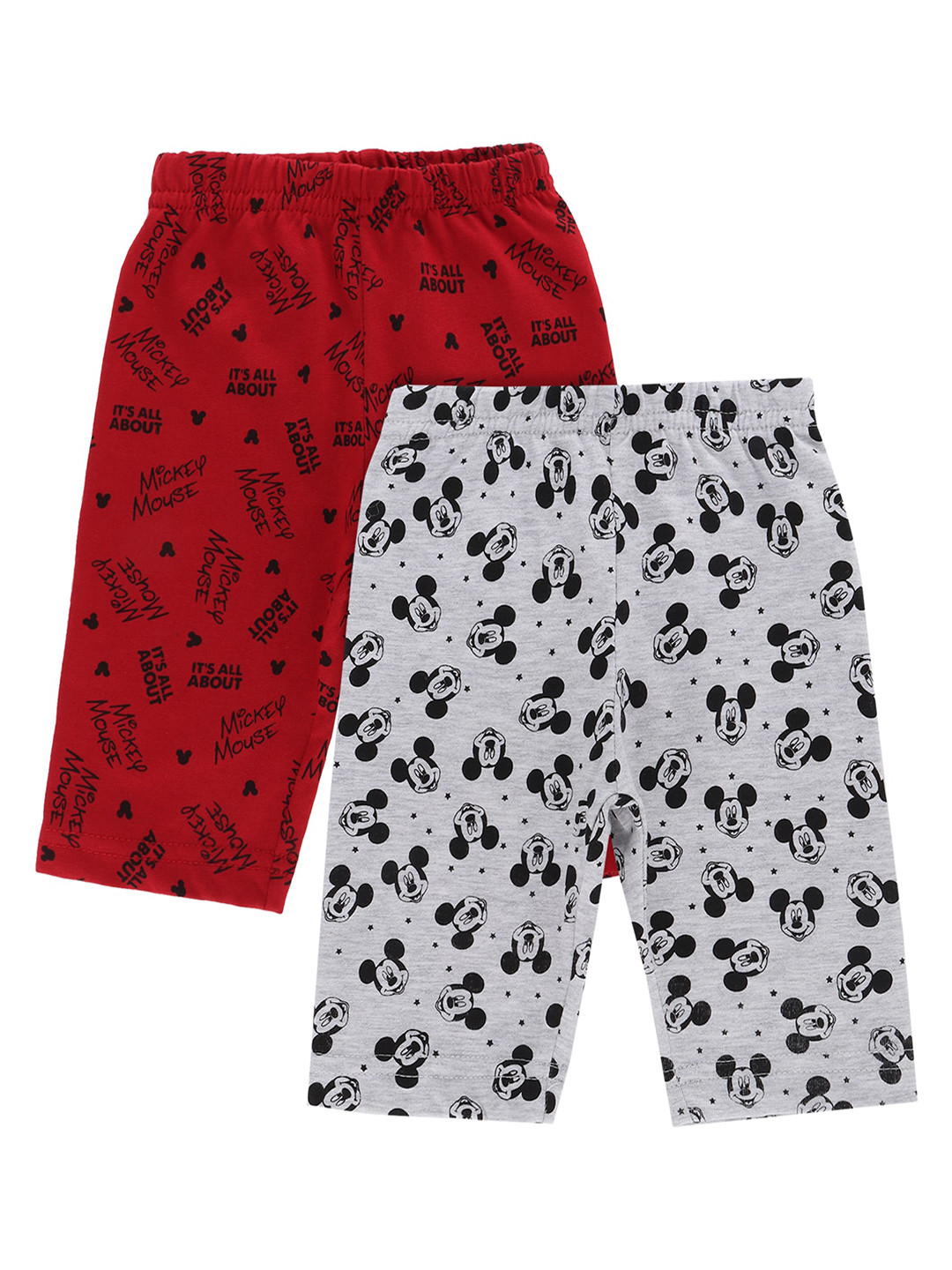 

Bodycare Kids Pack Of 2 Mickey & Friends Printed Cotton Shorts, Grey
