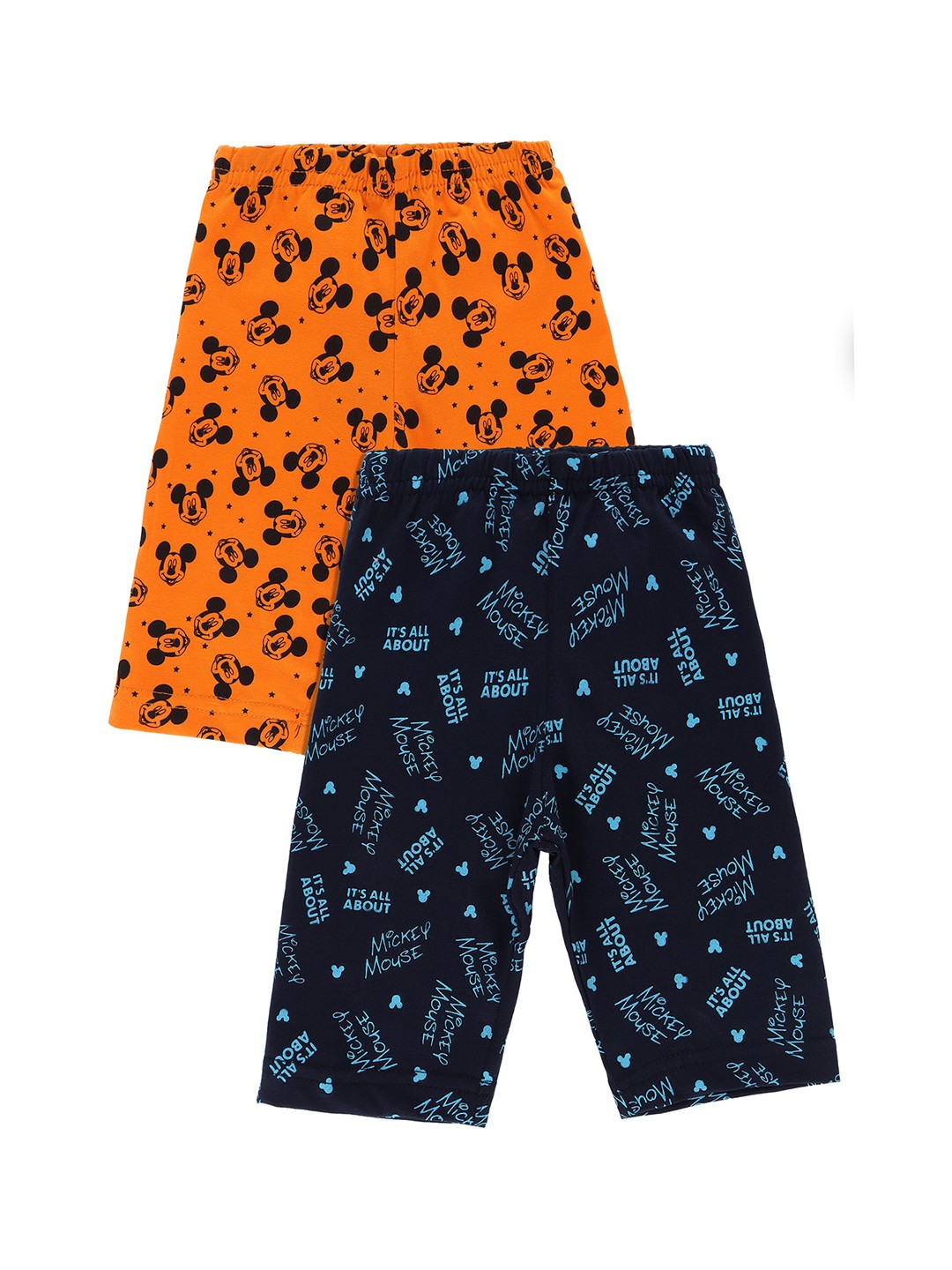 

Bodycare Kids Pack Of 2 Orange & Black Cotton Printed Capris