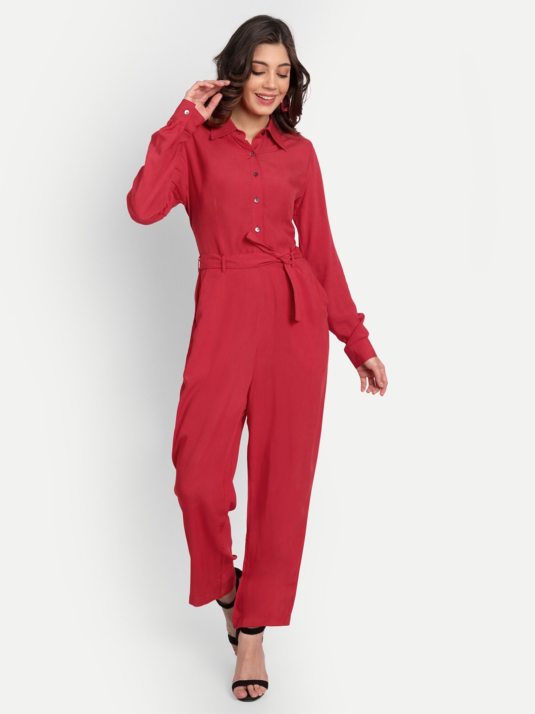 

ESSQUE Red Basic Jumpsuit
