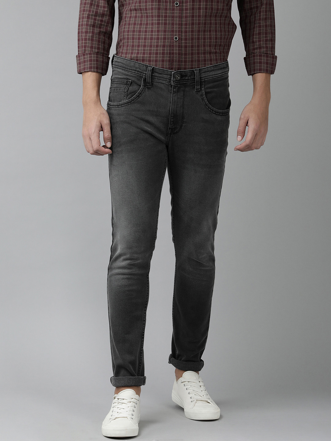 

VAN HEUSEN DENIM LABS Men Black Super Skinny Fit Light Fade Jeans