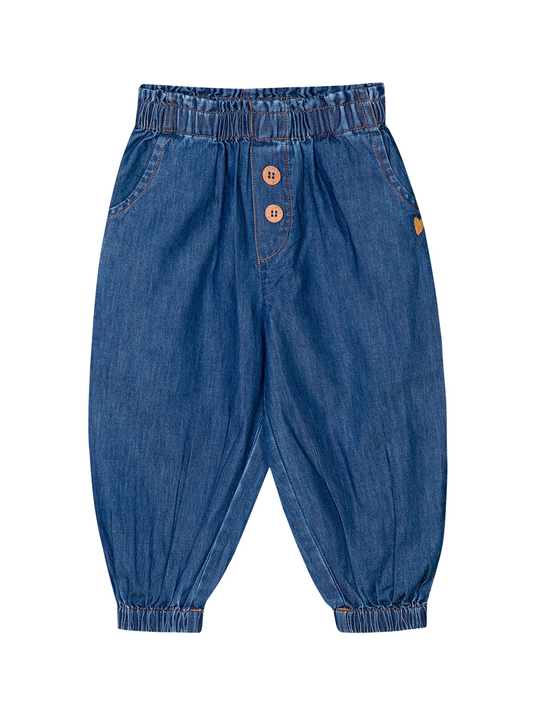 

Budding Bees Girls Blue Relaxed Denim Joggers Trousers