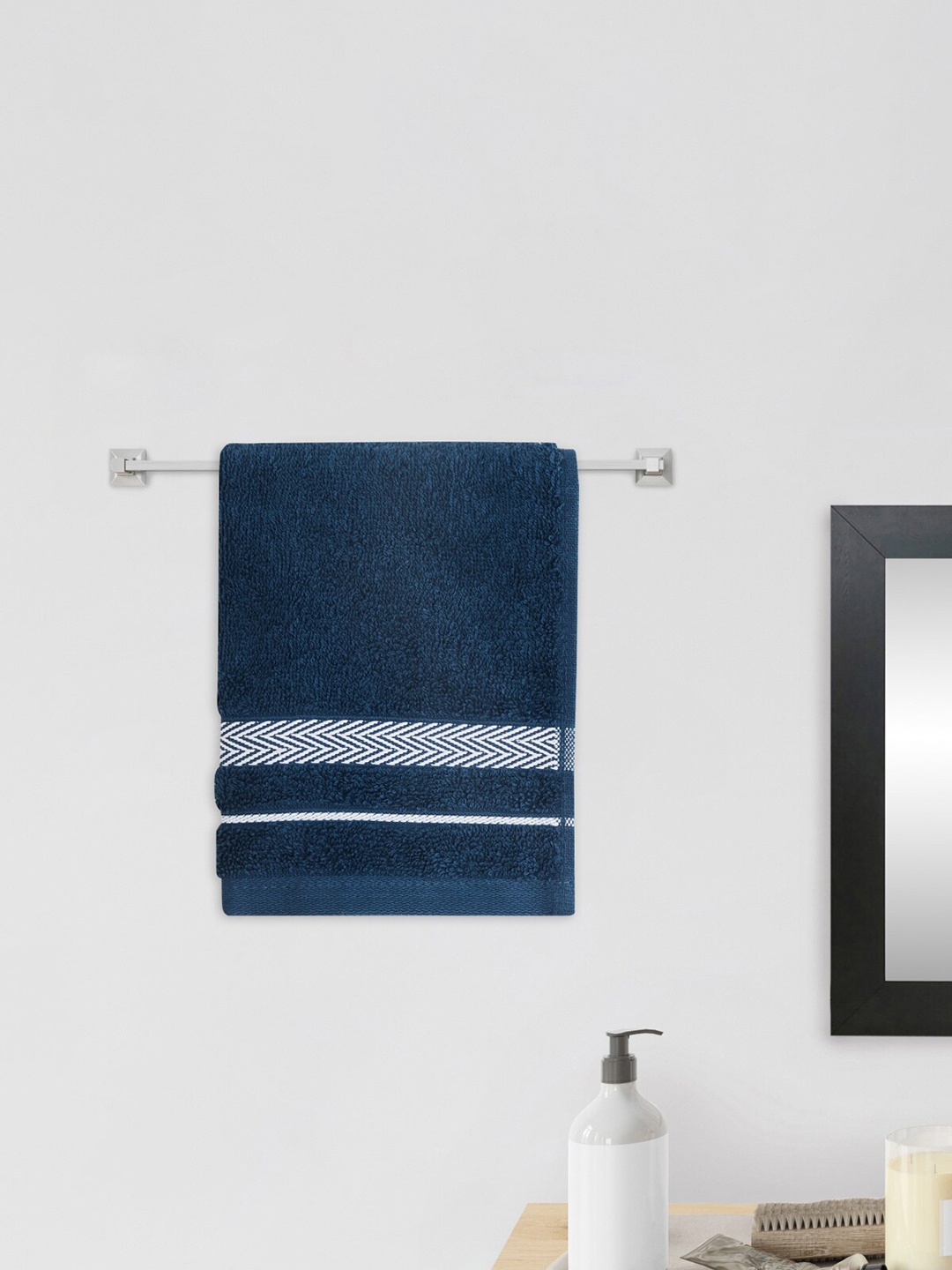 

Home Centre Colour Connect-Essence Blue Textured Cotton Anti-Bacterial Face Towel