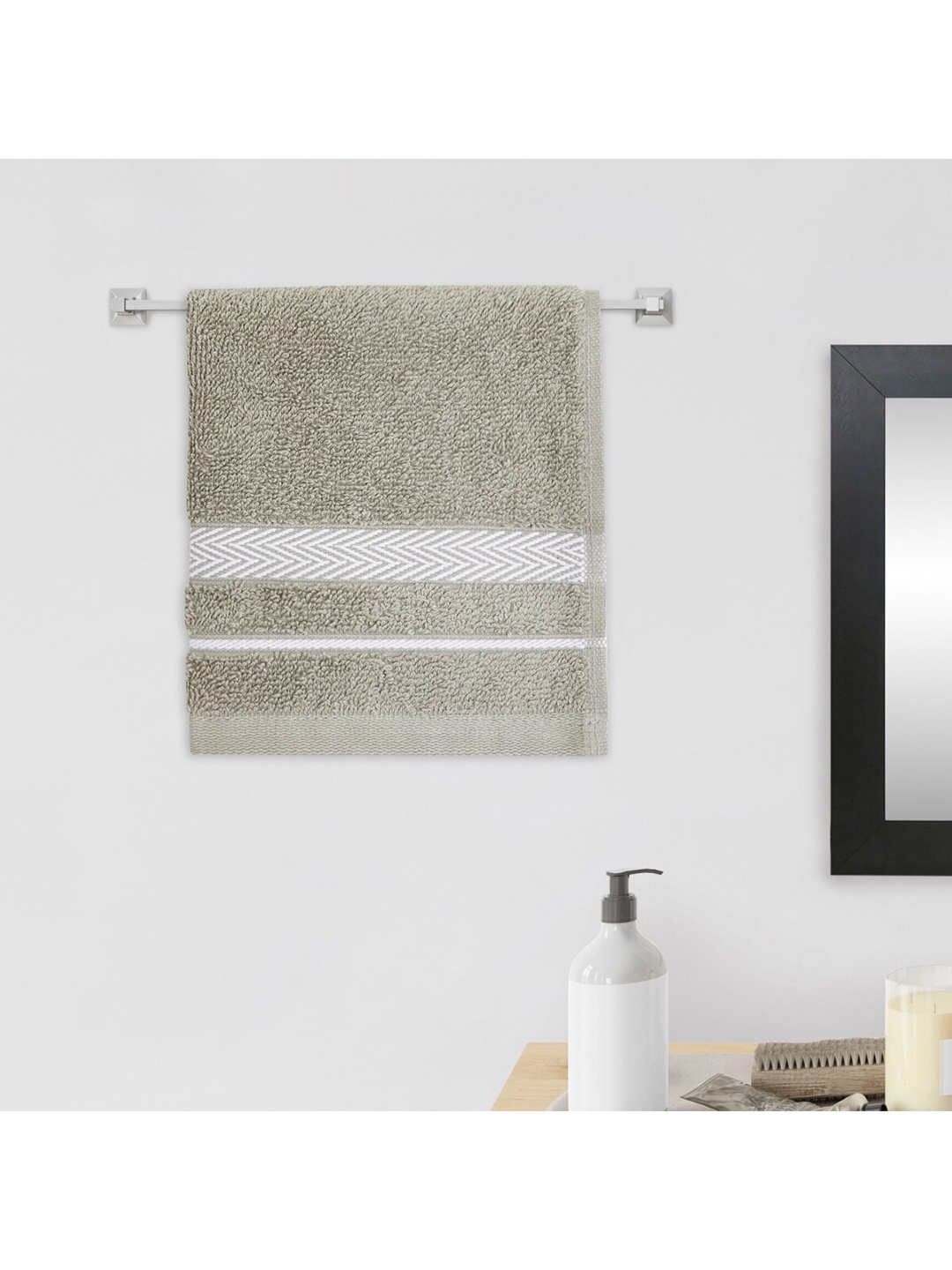 

Home Centre Colour Connect-Essence Grey Textured Cotton Face Towel - 30x30cm