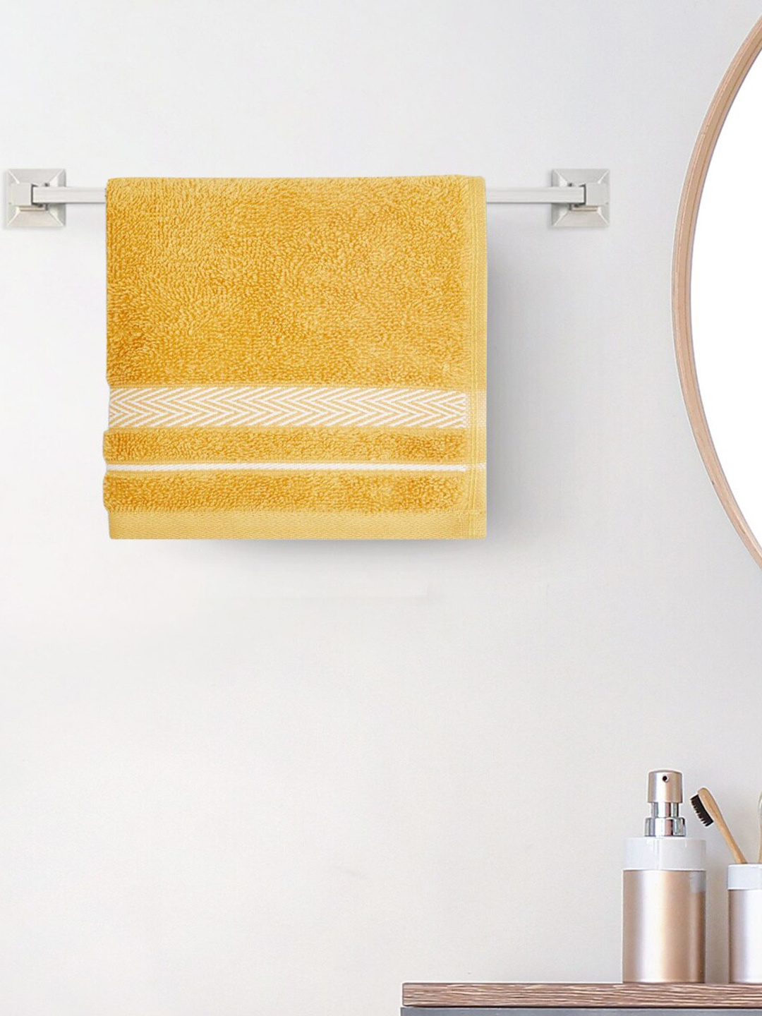 

Home Centre Unisex Yellow Textured 550 GSM Cotton Face Towel