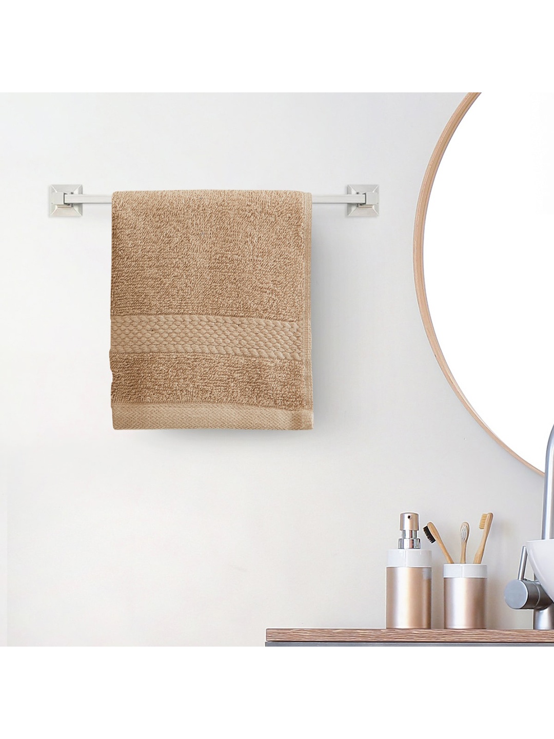 

Harbour Beige Textured Cotton Face Towel