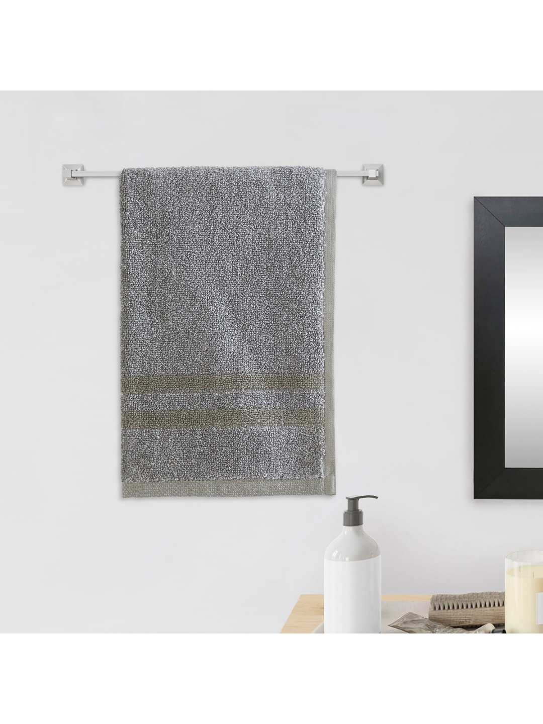 

Home Centre Grey Textured 450 GSM Cotton Hand Towel