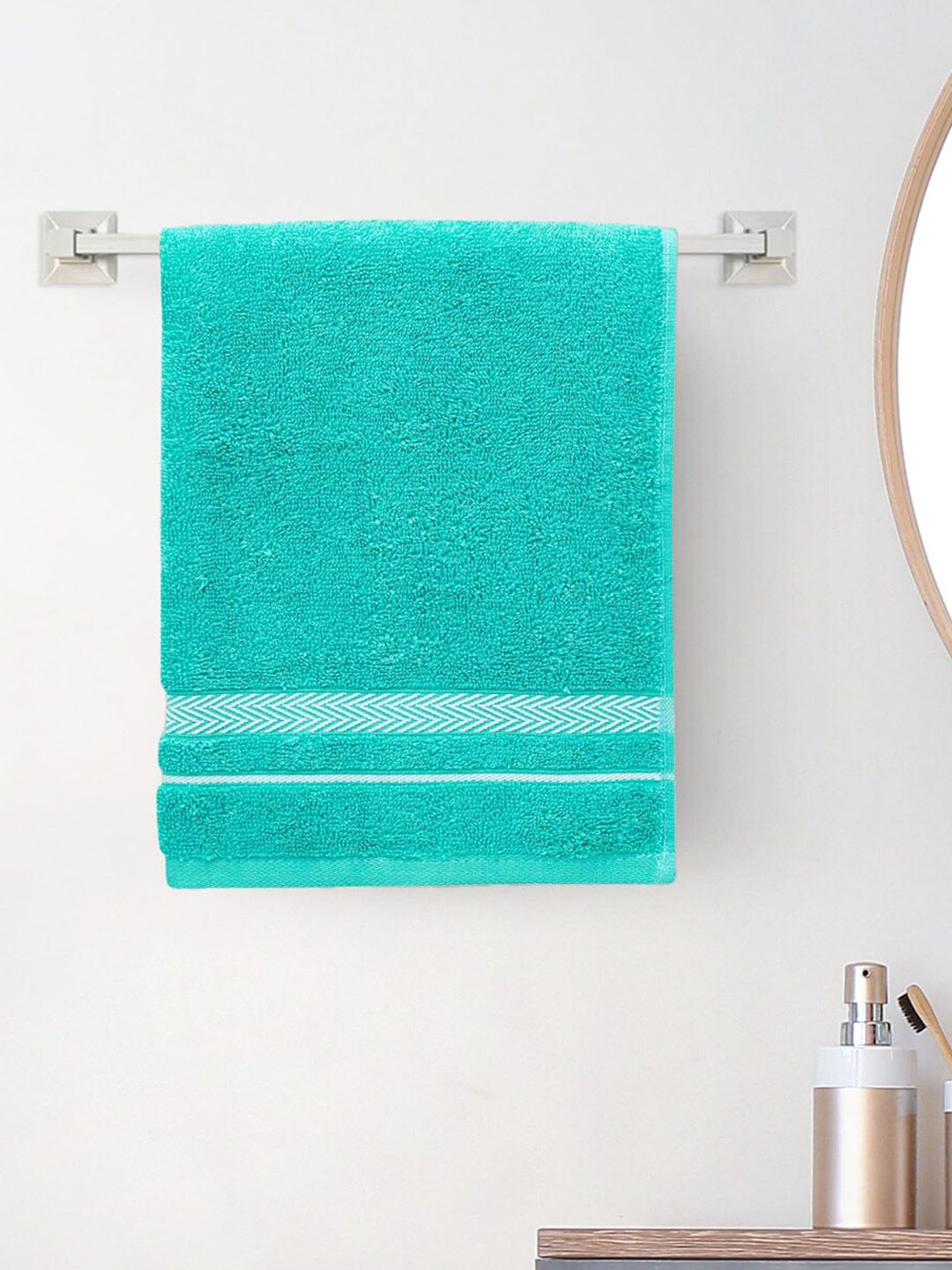 

Home Centre Colour Connect Essence Teal Textured Cotton Hand Towel