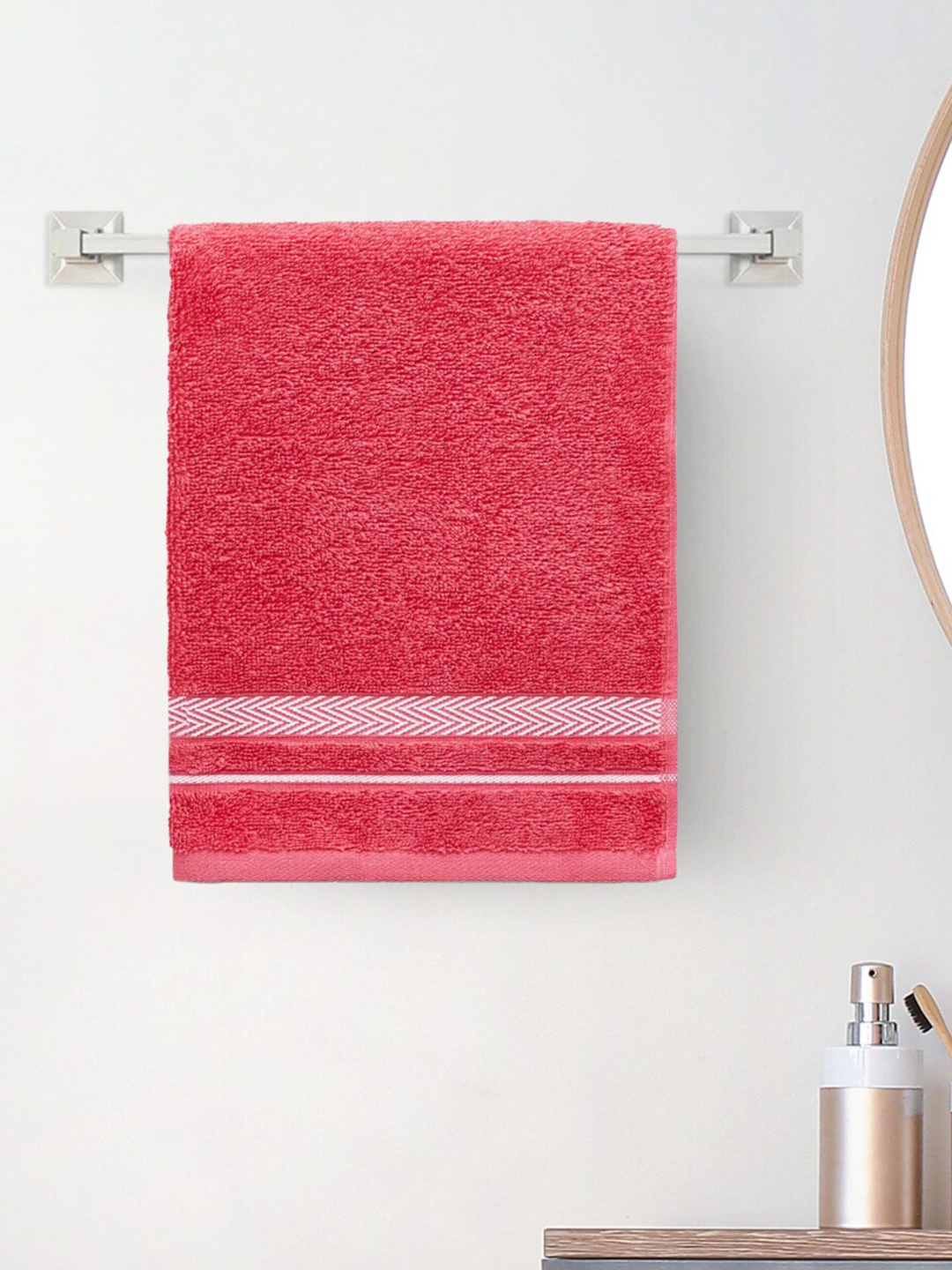 

Home Centre Colour Connect Essence Pink Textured Cotton Hand Towel