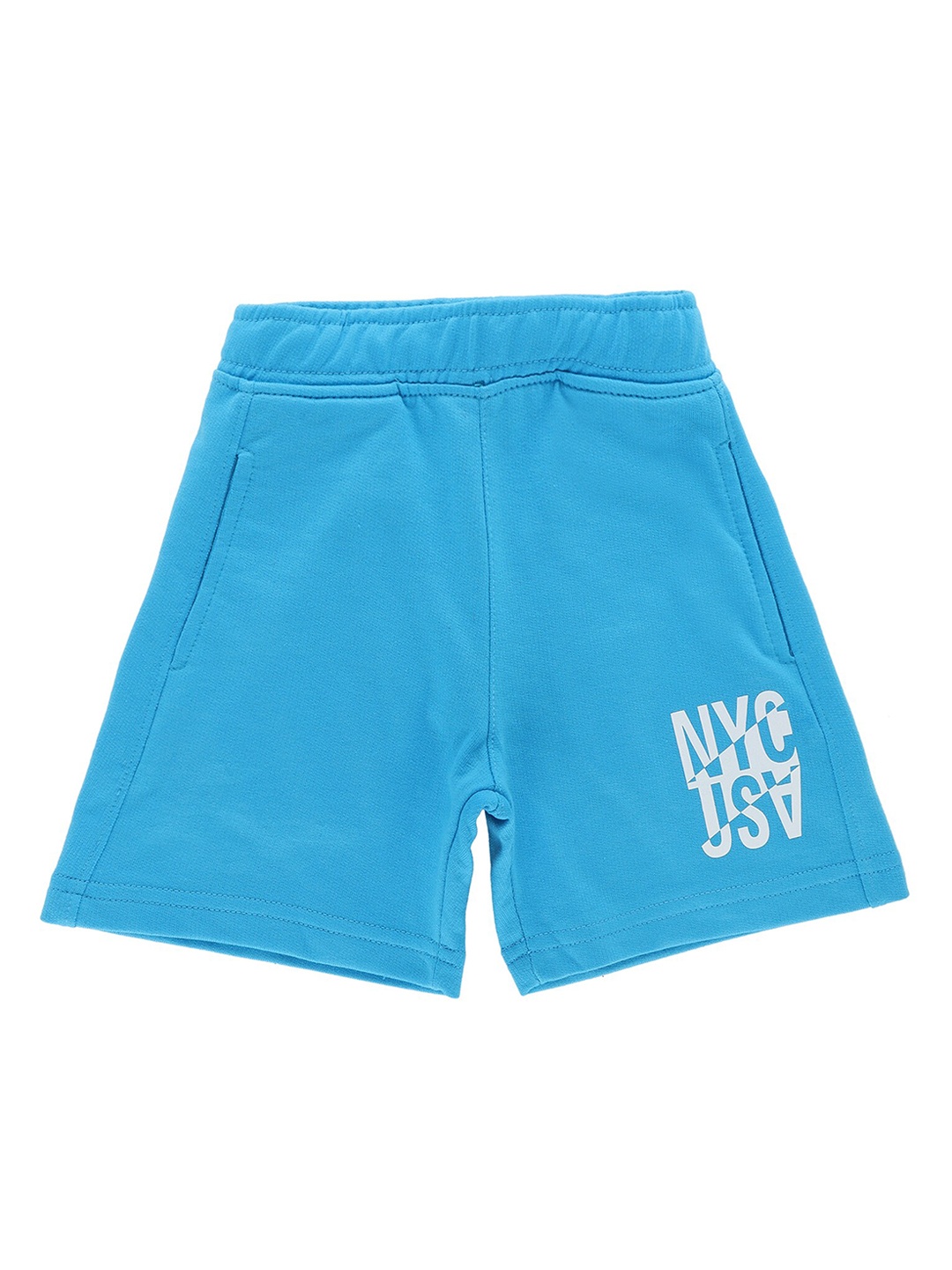 

DYCA Boys Blue Typography Printed Shorts