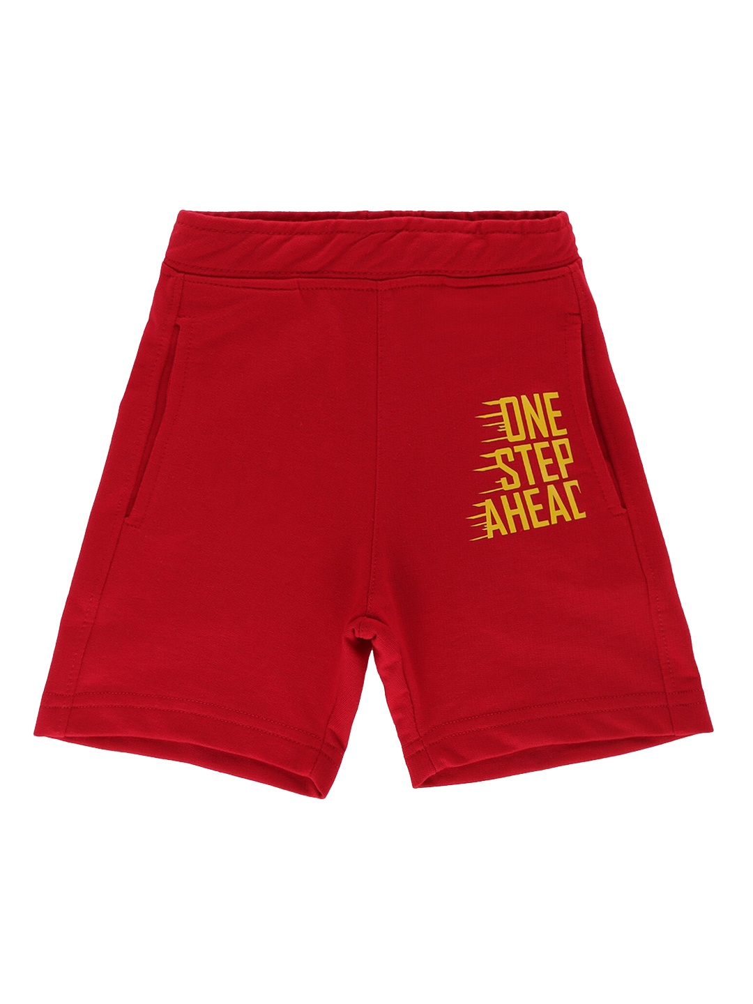 

DYCA Boys Red Typography Printed Shorts