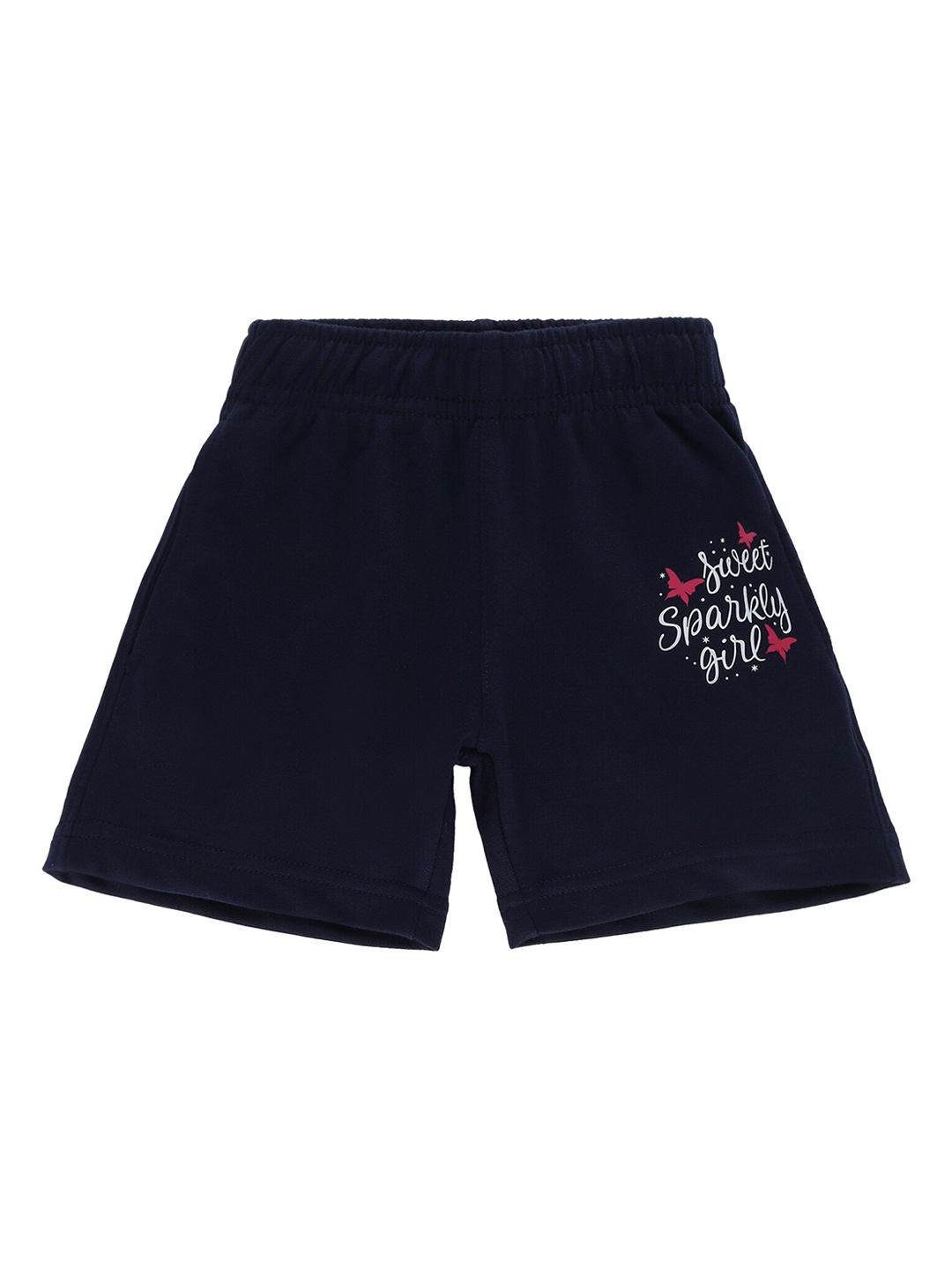 

DYCA Girls Navy Blue Printed Solid Shorts