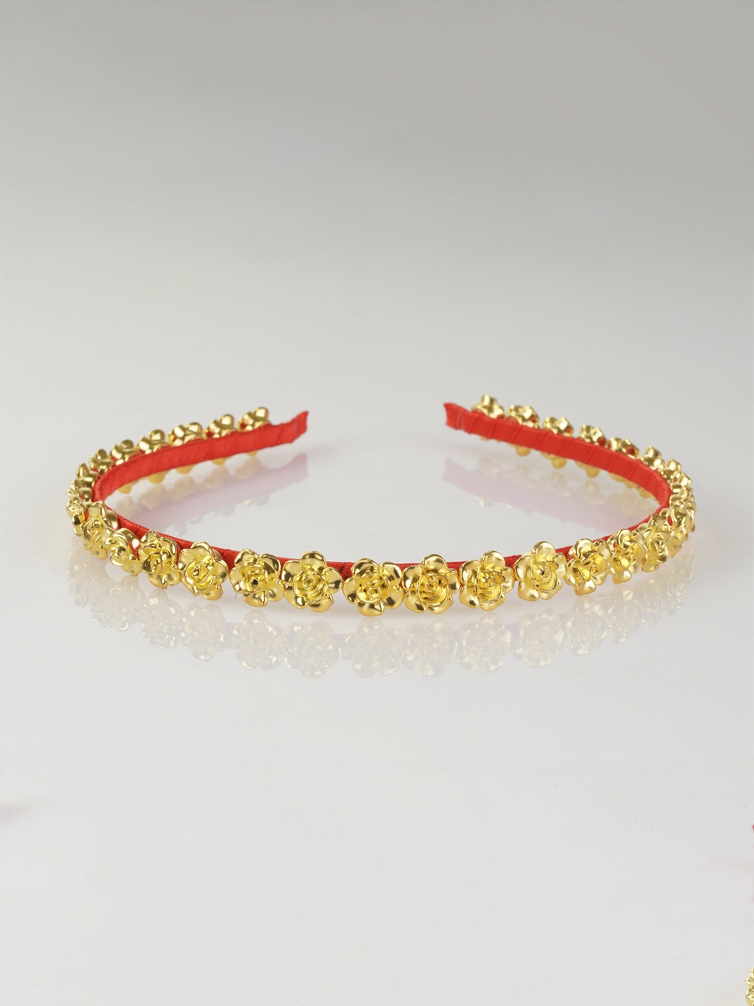 

Choko Women Gold-Toned & Red Embellished Hairband