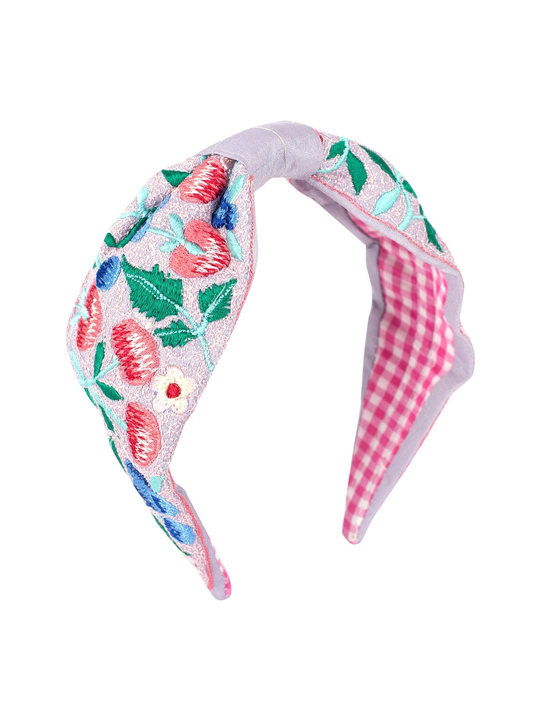 

Choko Women Grey & Green Embellished Hairband