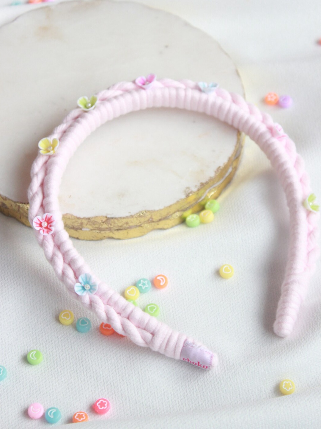 

Choko Women Pink & Blue Embellished Hairband