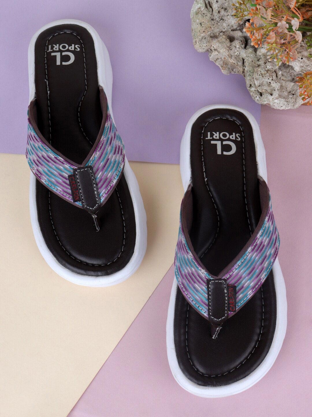 

Carlton London sports Women Purple Thong Flip-Flops