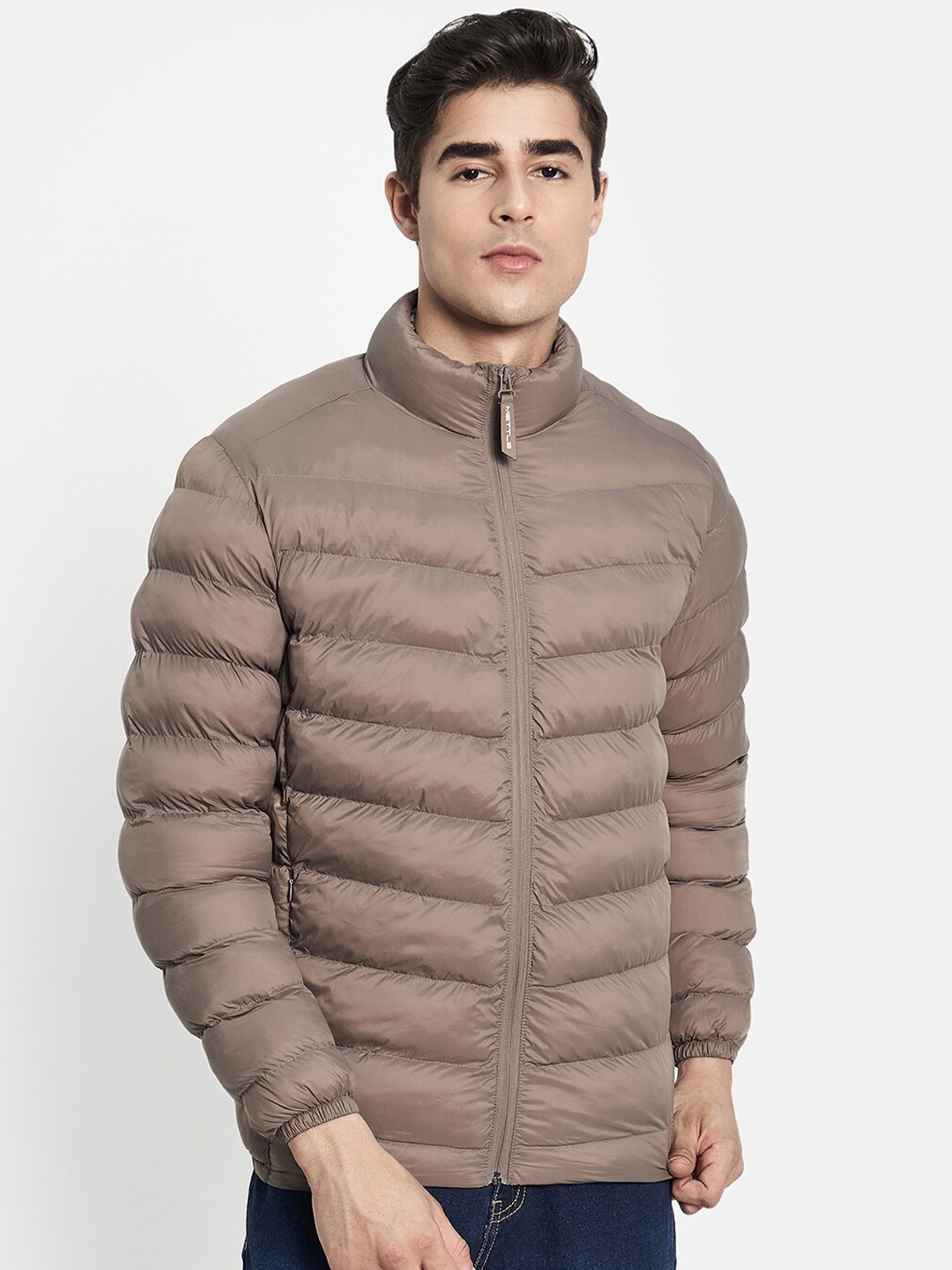 

METTLE Men Brown Padded Jacket