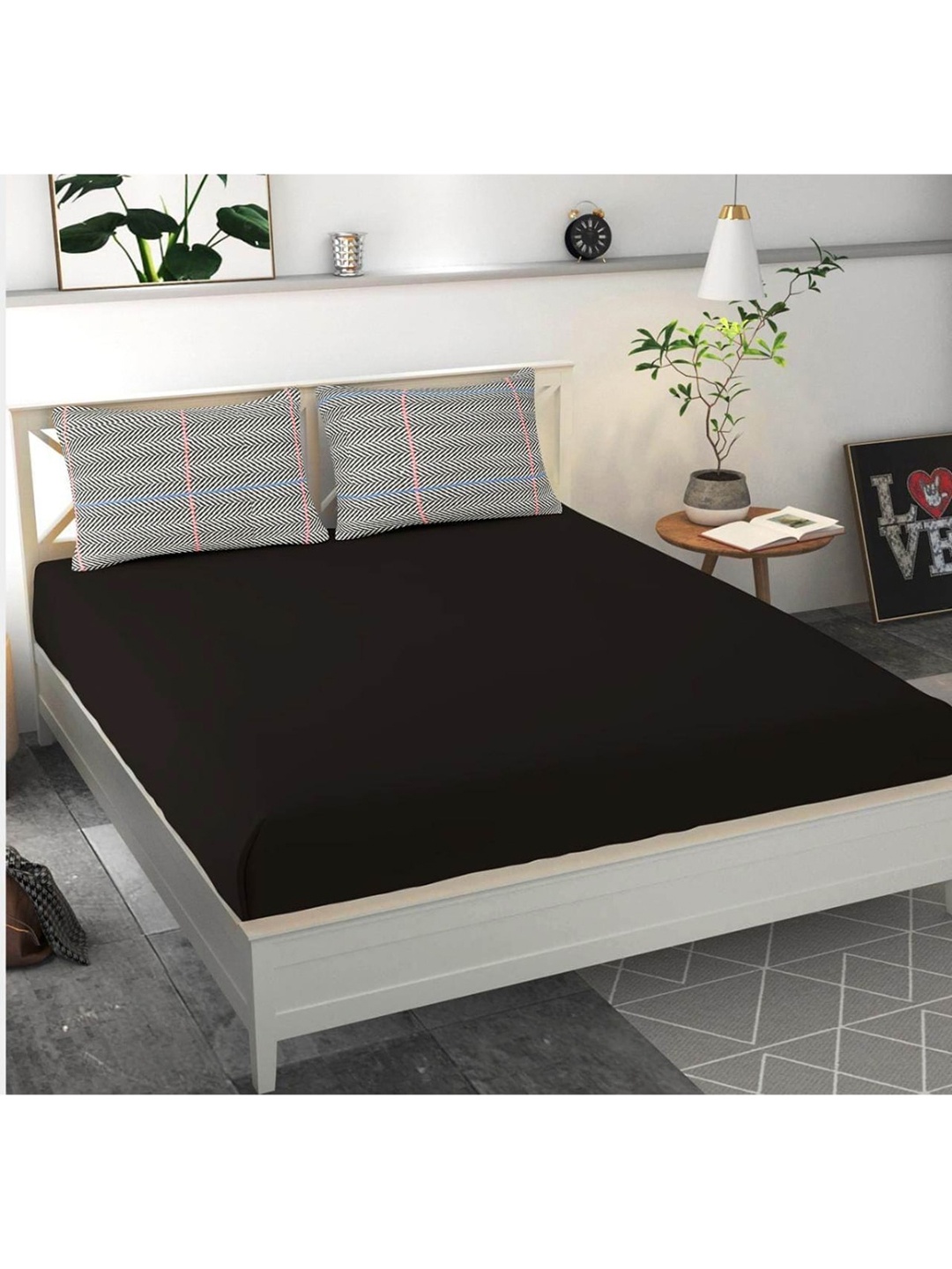 

BELVOSTUM Unisex Multi Bedsheets, Black