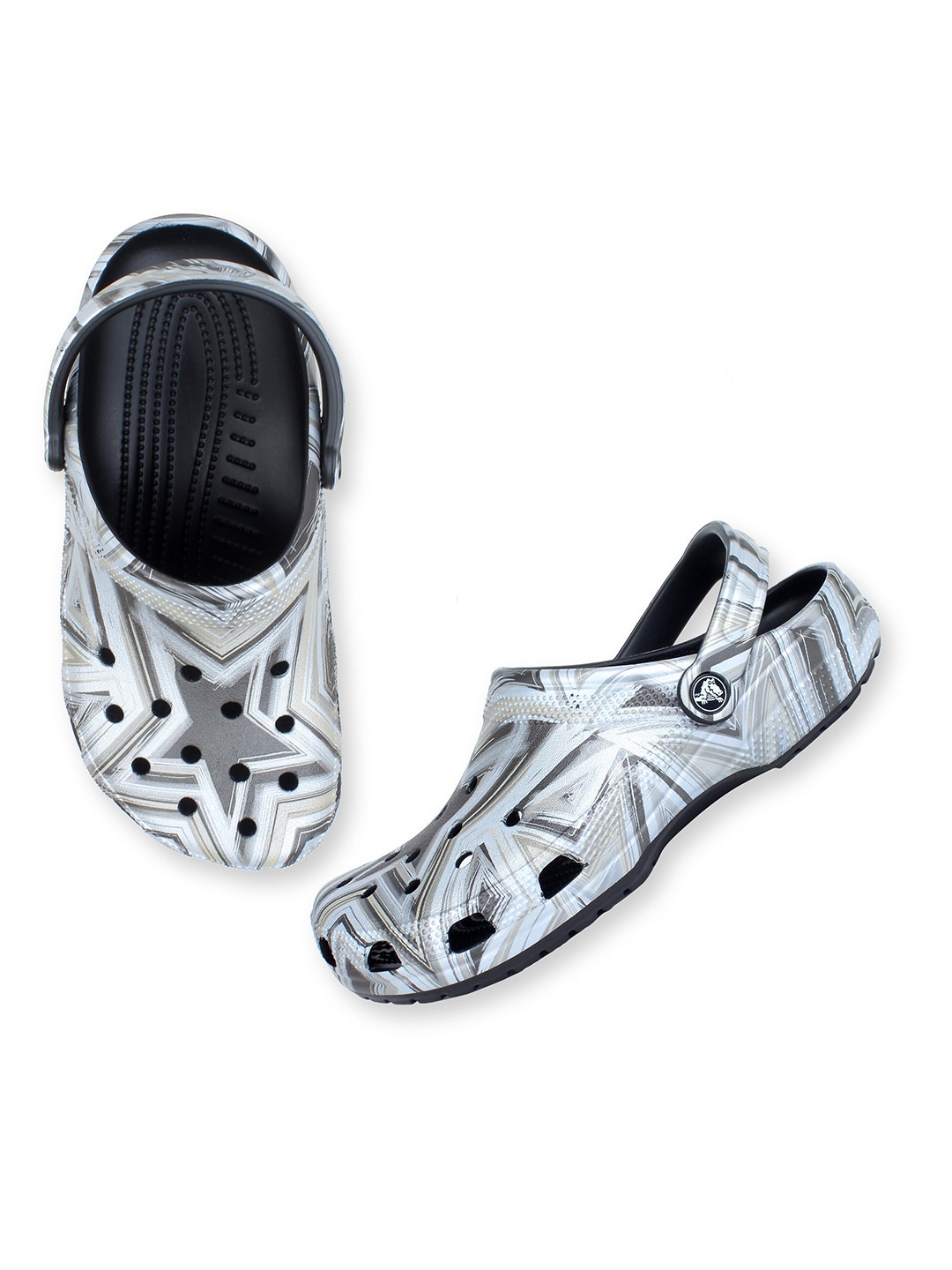 

Crocs Unisex Grey & White Croslite Clogs
