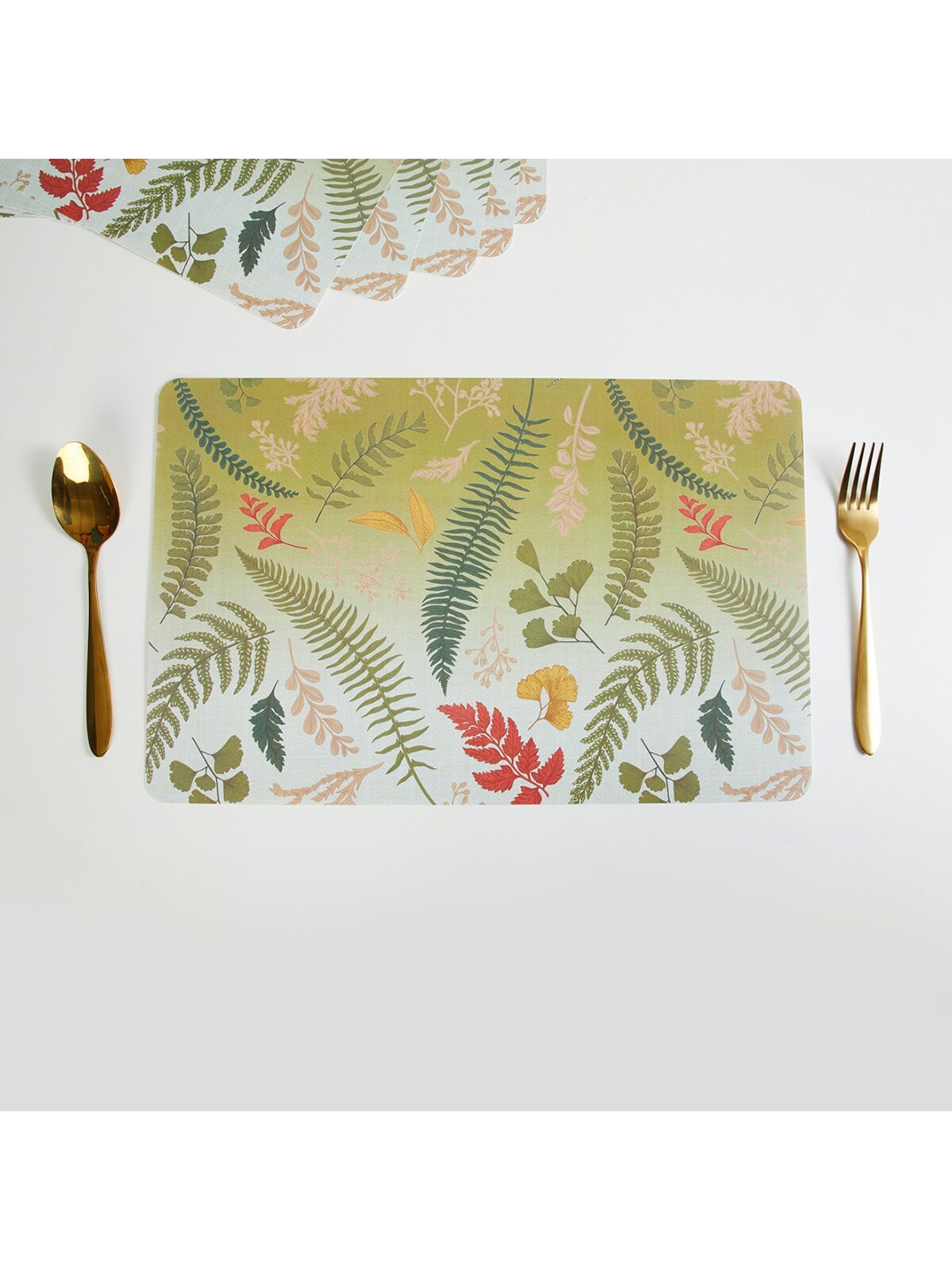 

Home Centre Mandarin Blissful Green & Pink 6 Pcs Floral Printed Placemat