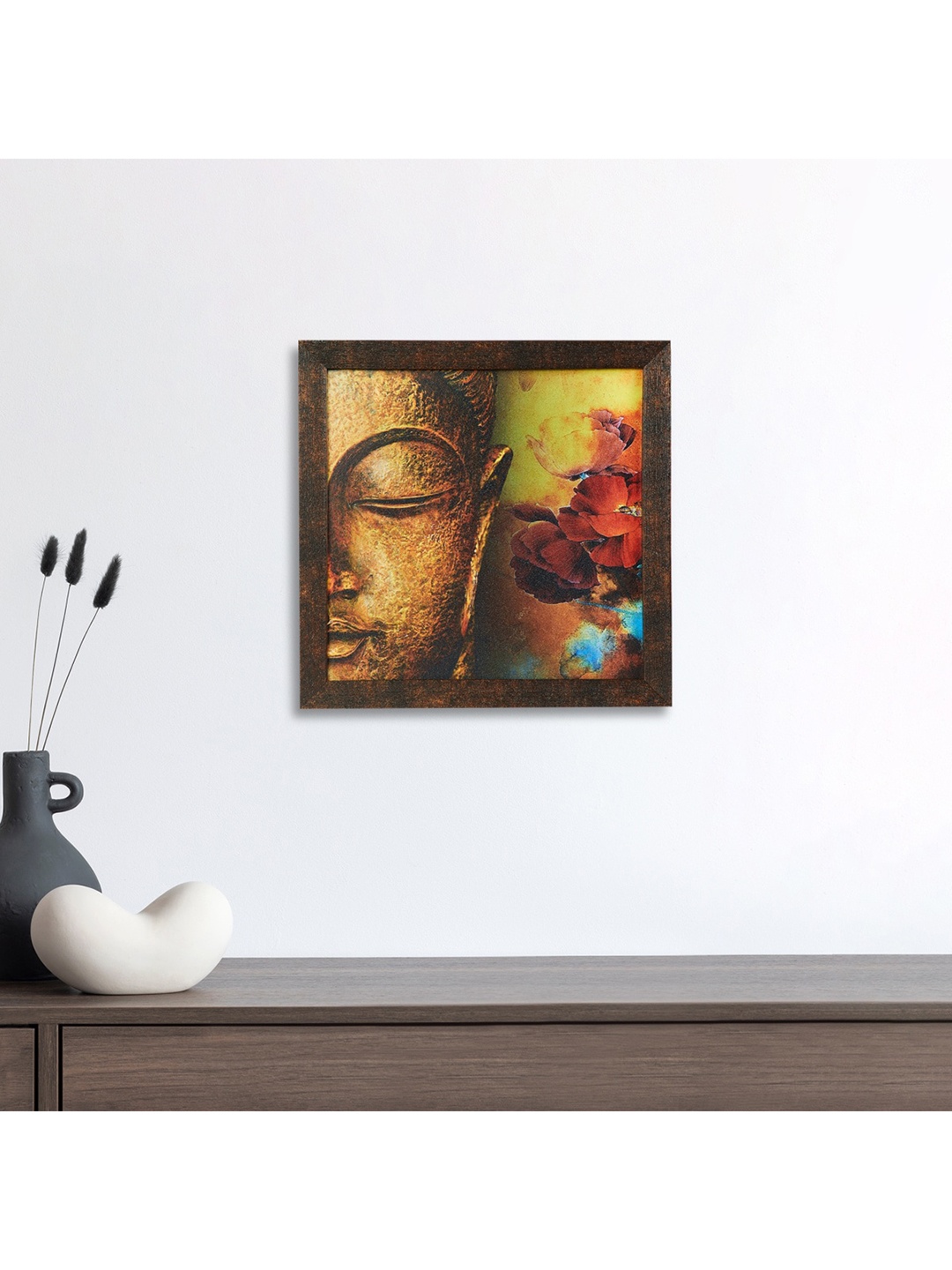 

Home Centre Gold-Toned Printed Buddha Wooden Framed Wall Art