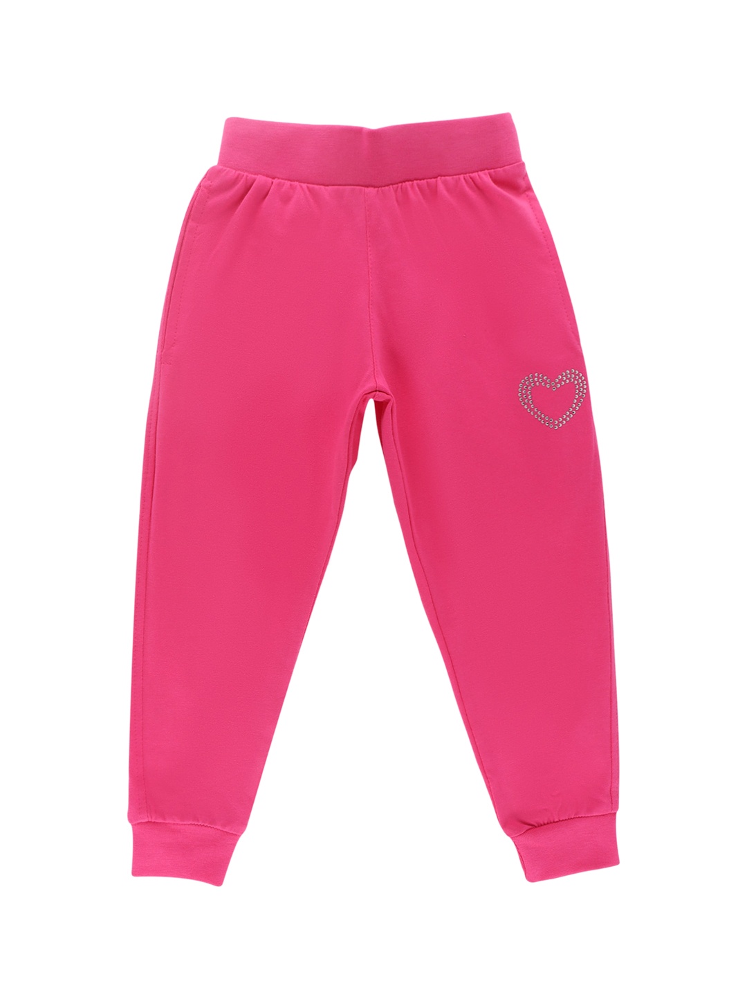 

DYCA Girls Pink Solid Cotton Joggers