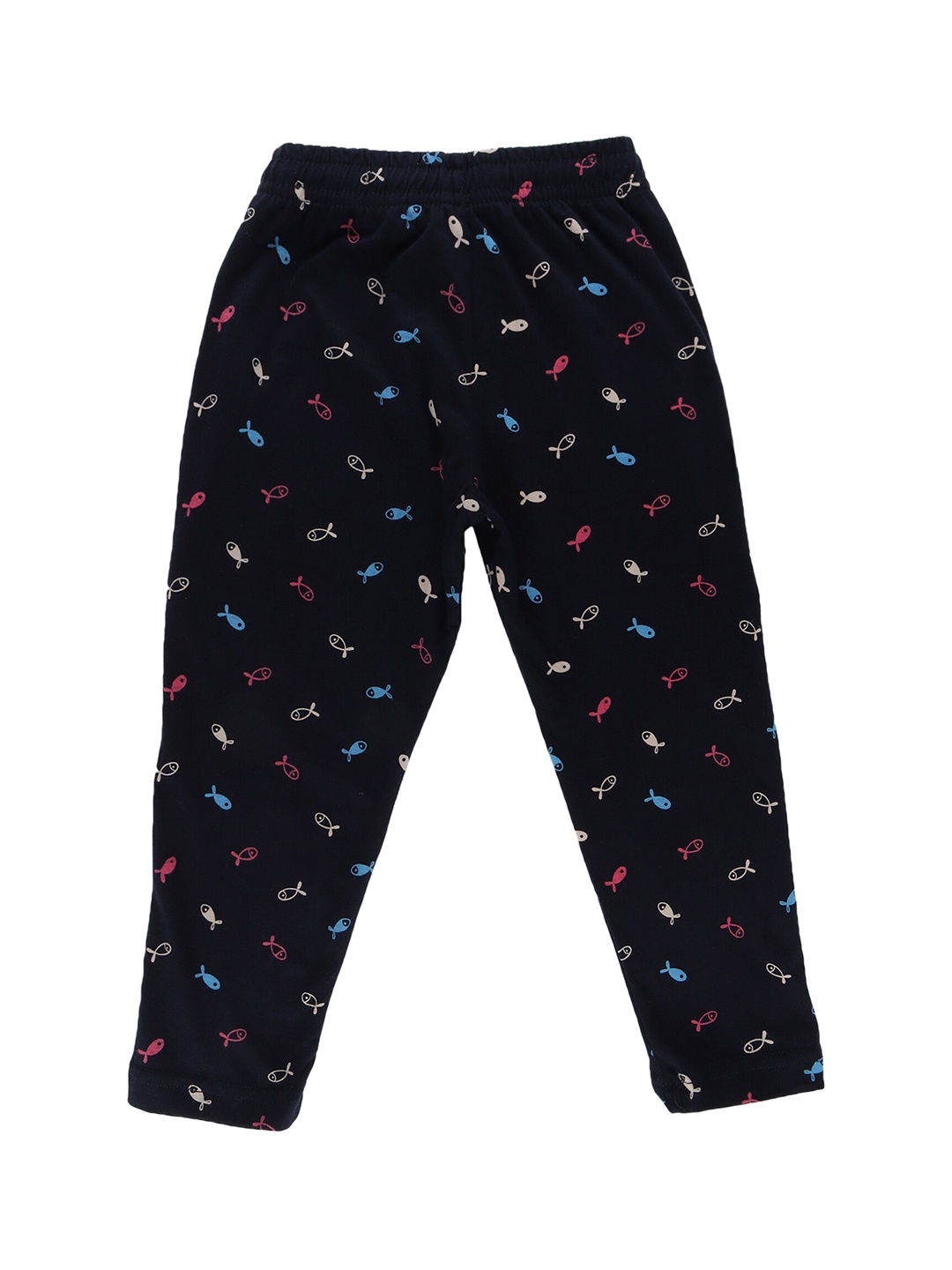 

DYCA Girls Navy Blue Printed Cotton Lounge Pant