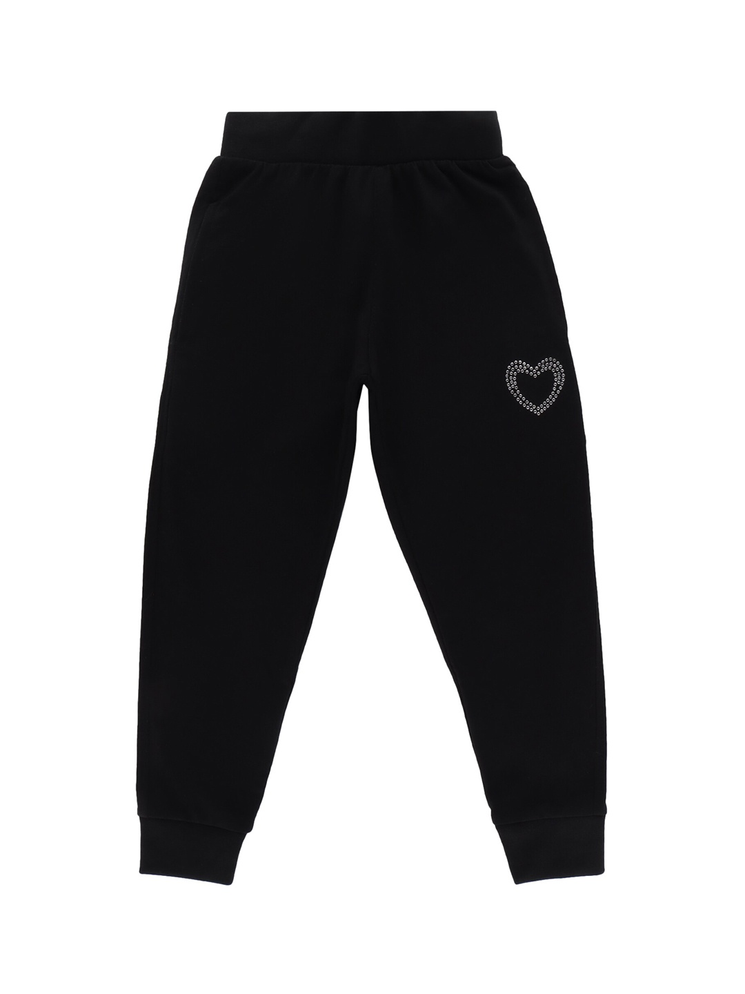 

DYCA Girls Black Solid Cotton Joggers