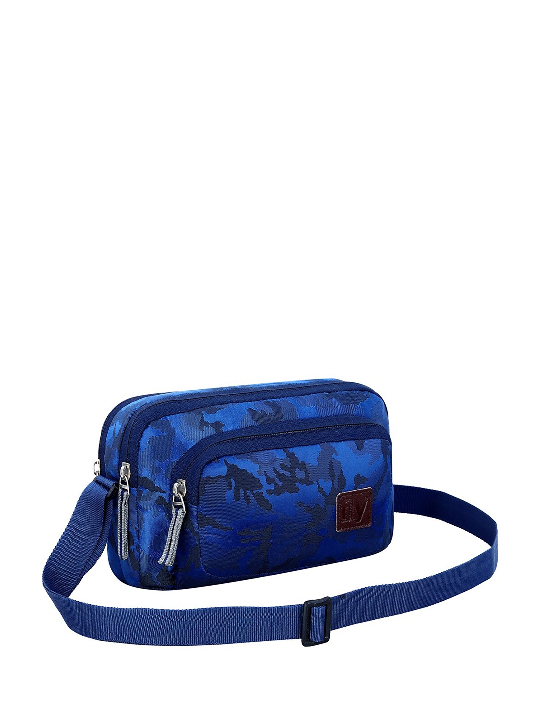 

Fly Fashion Unisex Blue Textured Messenger Bag