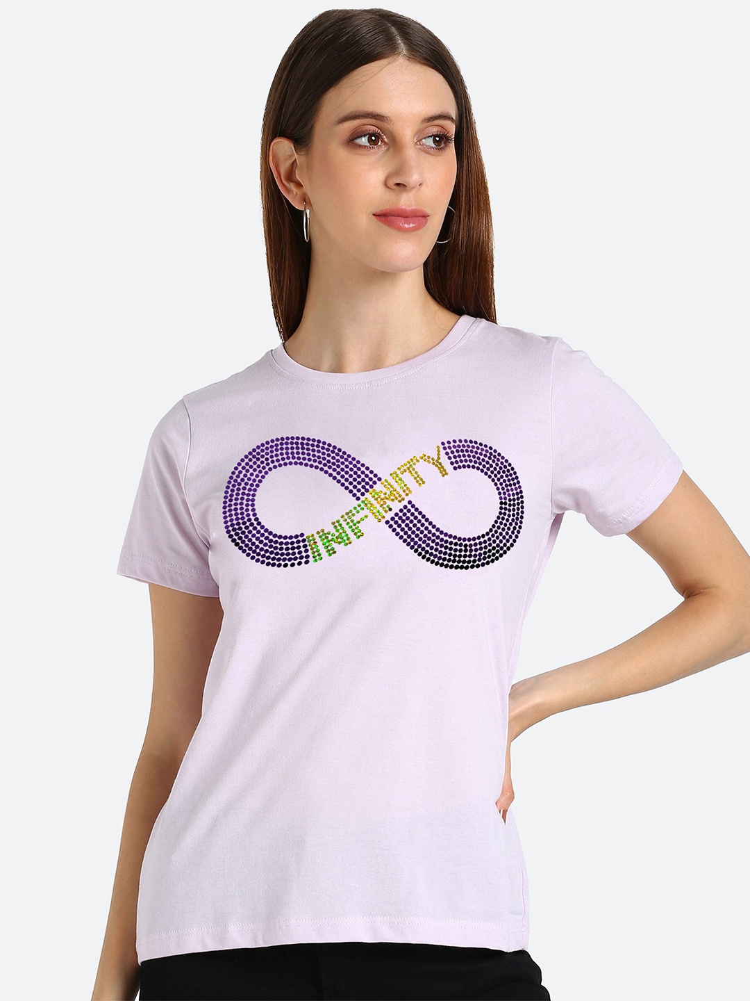 

shashvi Women Purple Printed T-shirt