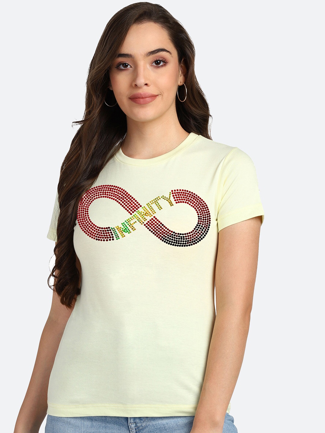 

shashvi Women Yellow & Red Printed T-shirt