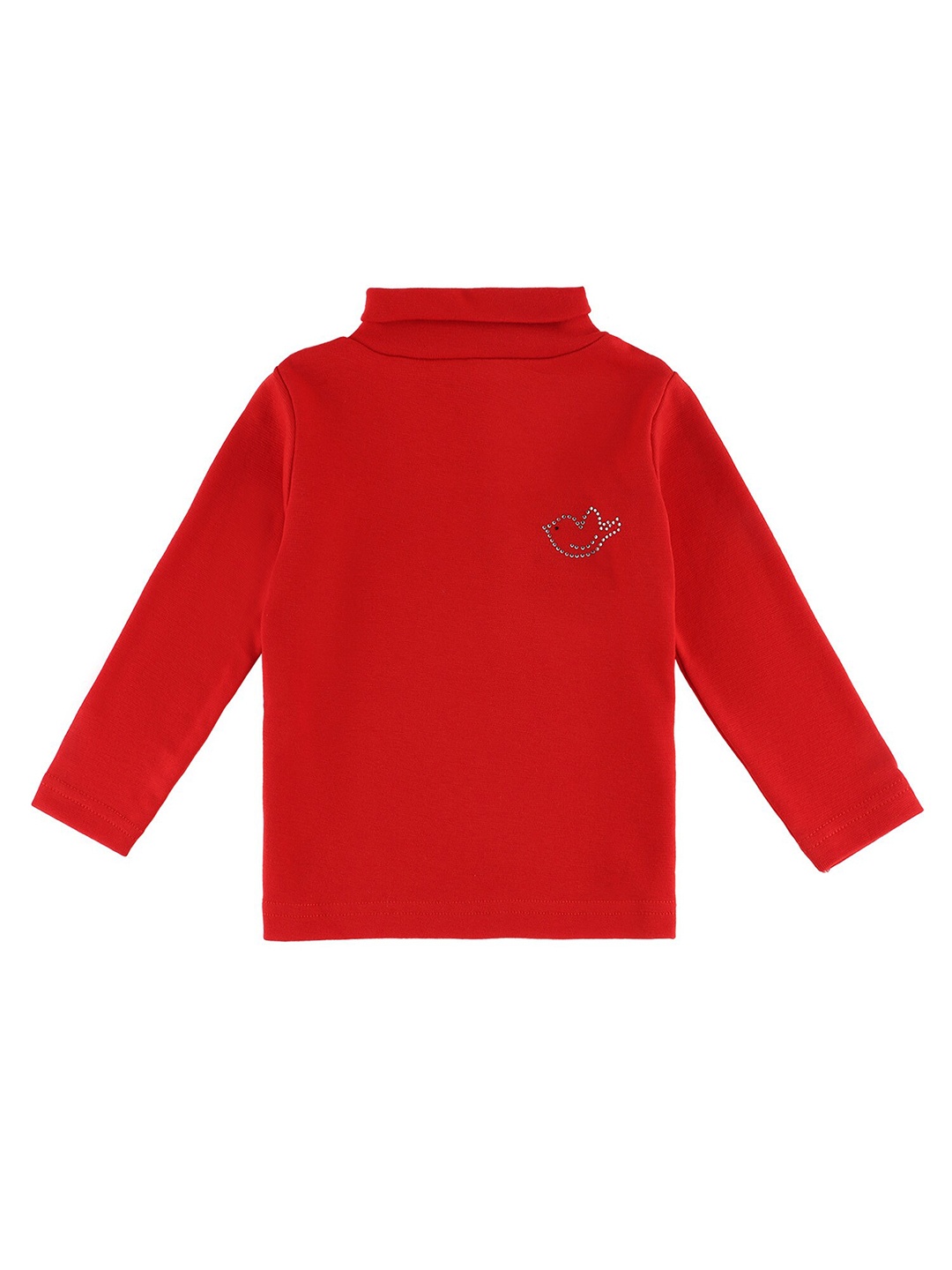 

Bodycare Kids Girls Red Regular Fit Turtle Neck T-shirt