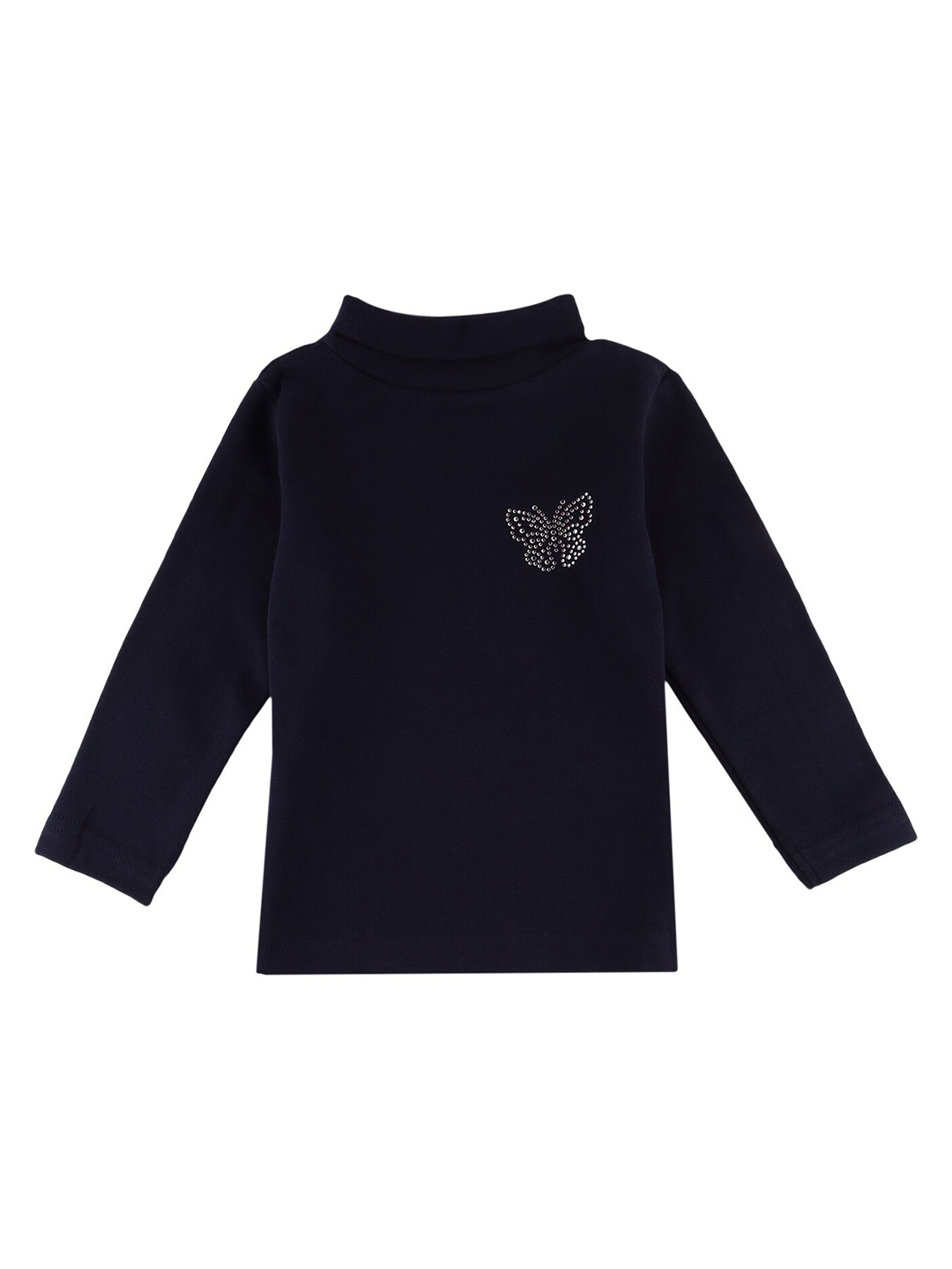 

Bodycare Kids Girls Navy Blue High Neck T-shirt