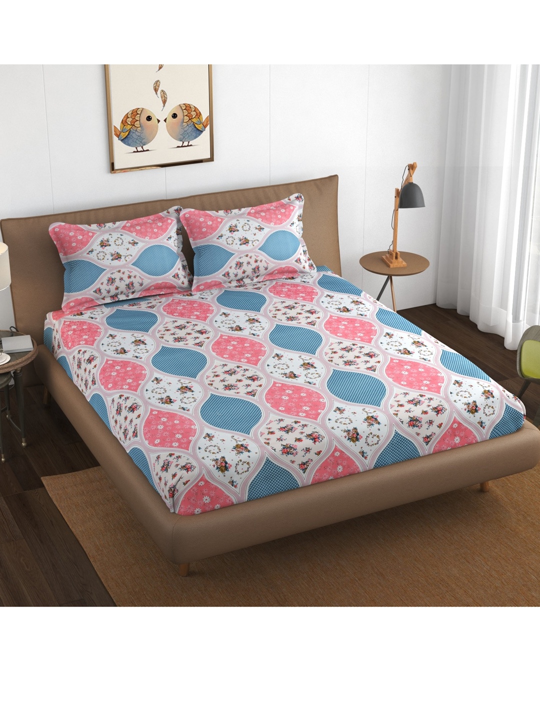 

BELVOSTUM Unisex Pink Bedsheets