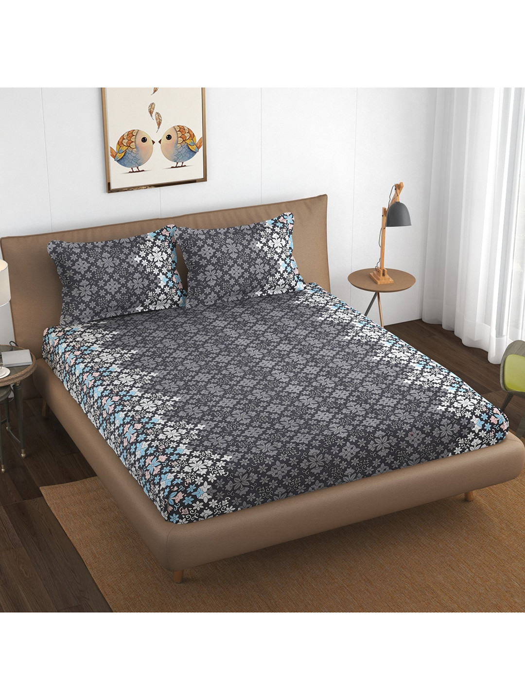 

BELVOSTUM Unisex Black Bedsheets