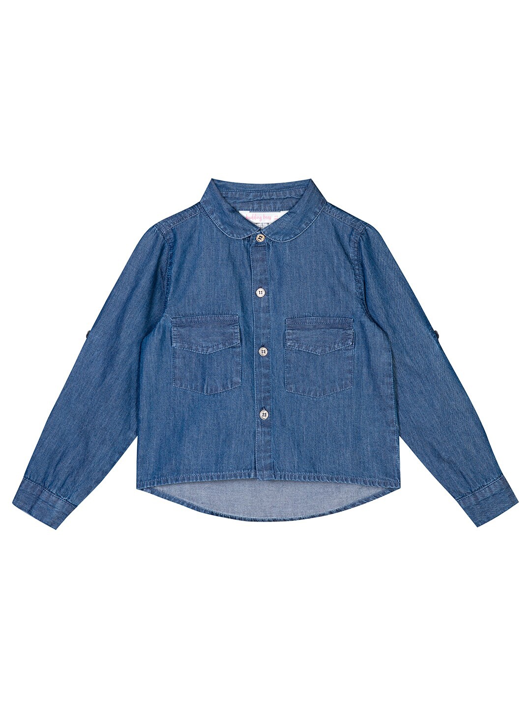 

Budding Bees Girls Blue Casual Shirt