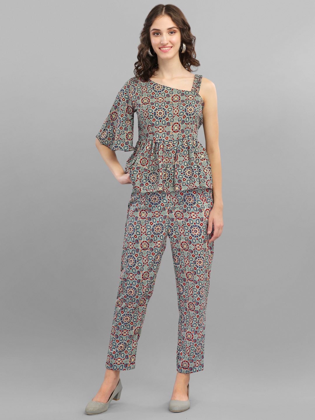 

GUFRINA Women Blue Printed Co-ords