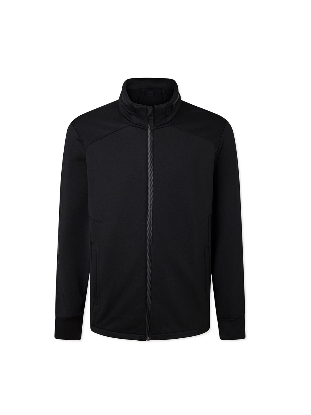 

HACKETT LONDON Men Black Lightweight Longline Open Front Jacket