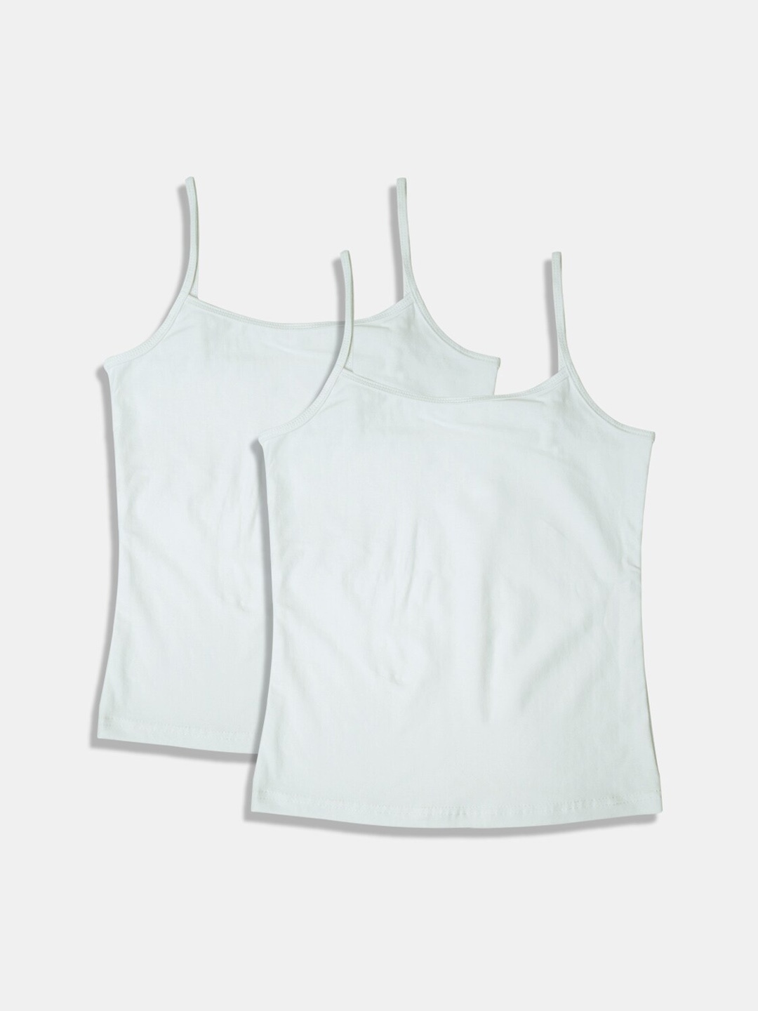 

Punkster Girls Pack Of 2 White Solid Camisoles