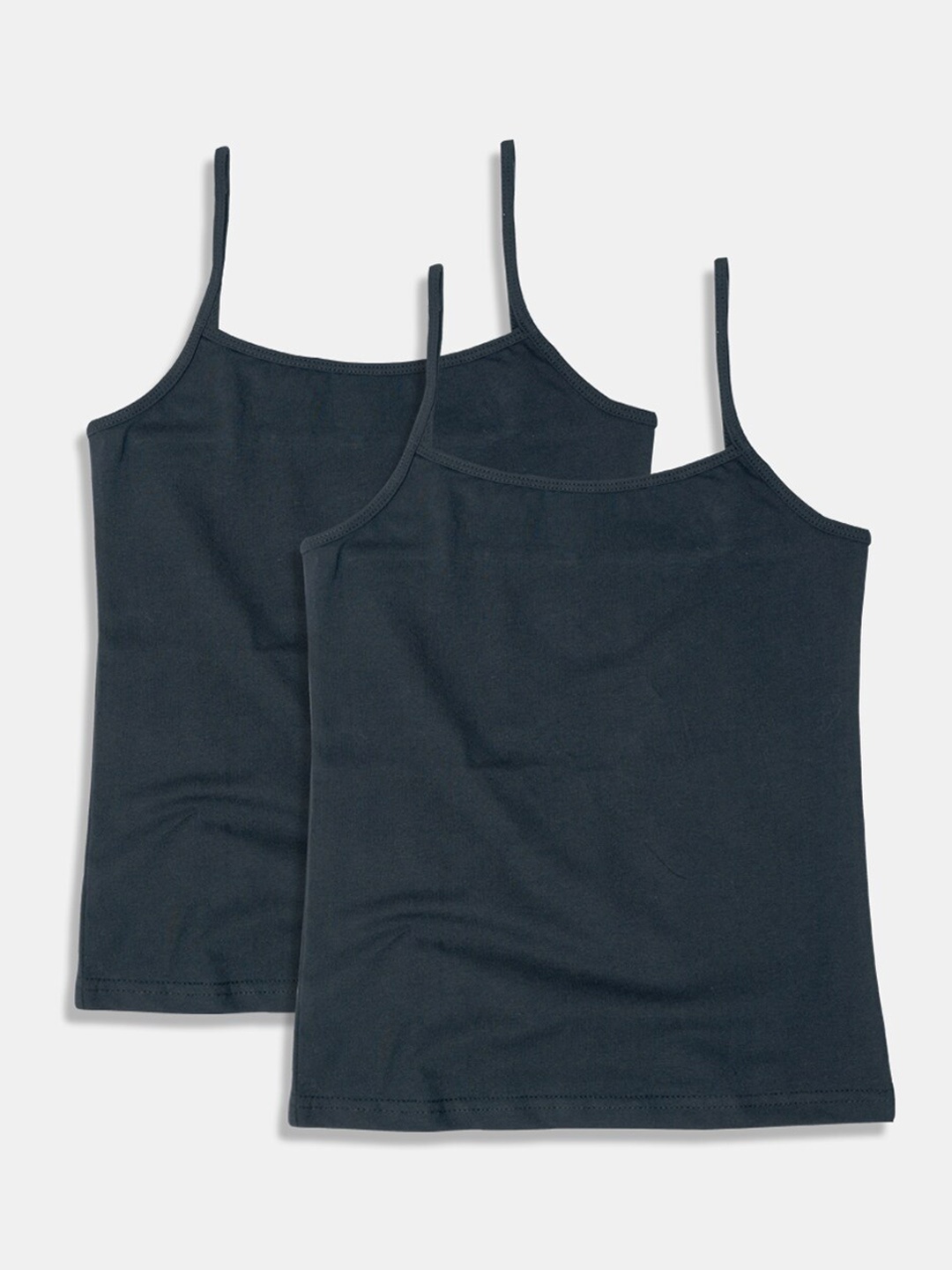 

Punkster Girls Pack of 2 Black Solid Camisoles