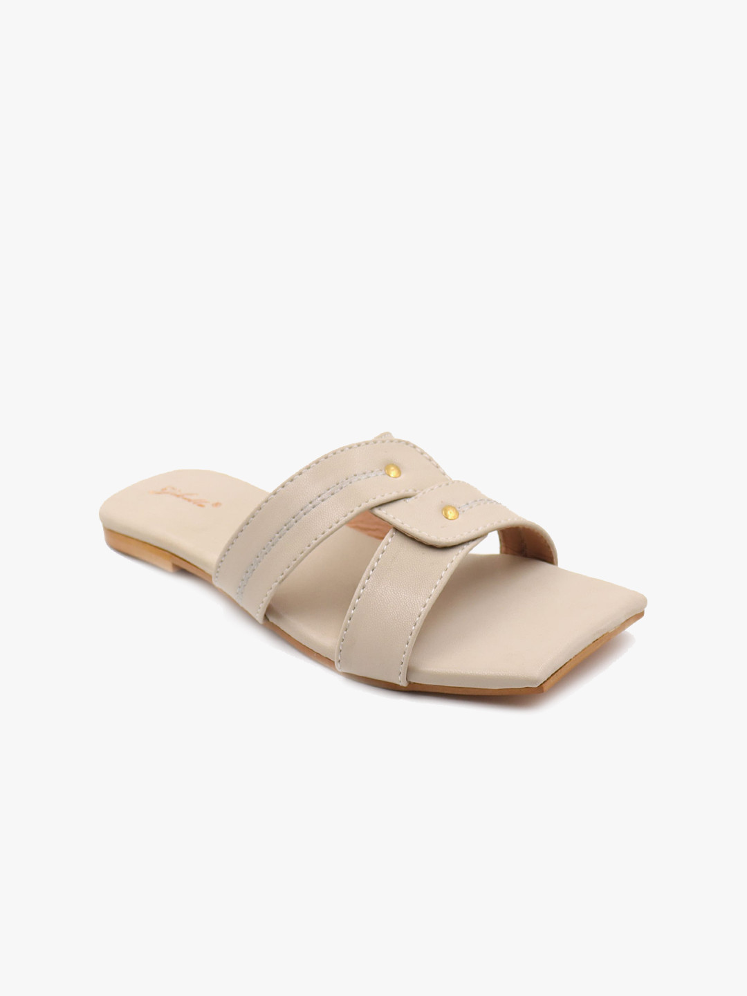 

Gibelle Women Beige Open Toe Flats