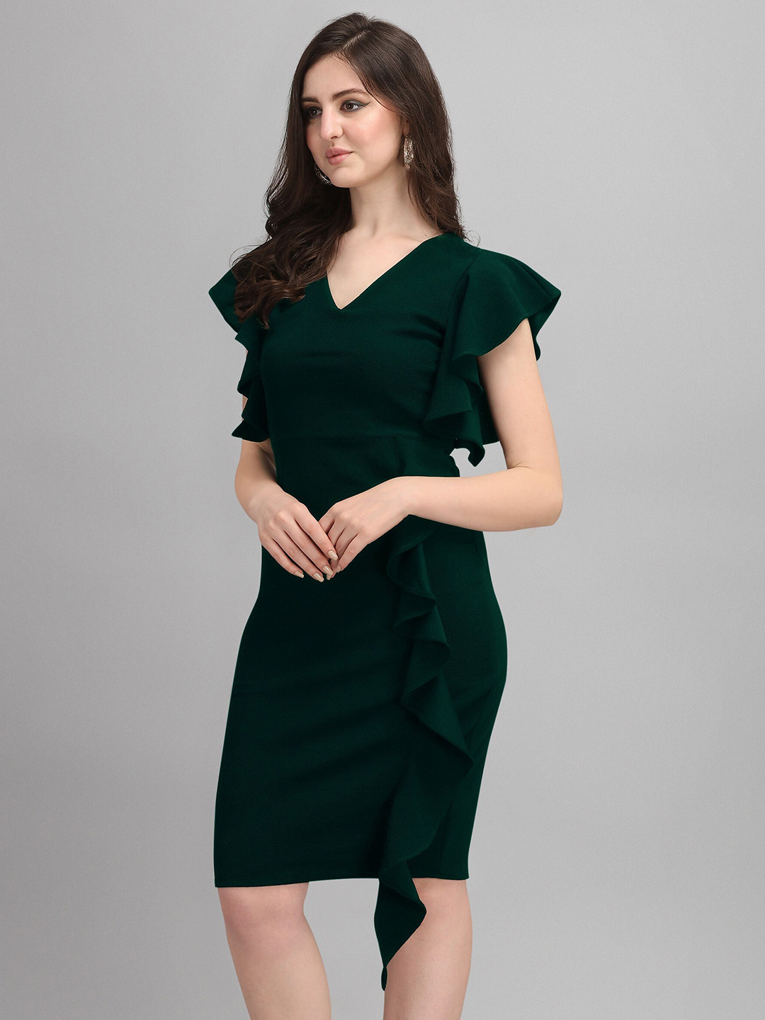 

SHEETAL Associates Green A-Line Dress