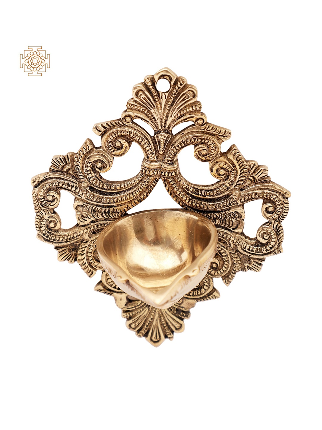 

Exotic India Gold-Toned Wall Hanging Diya