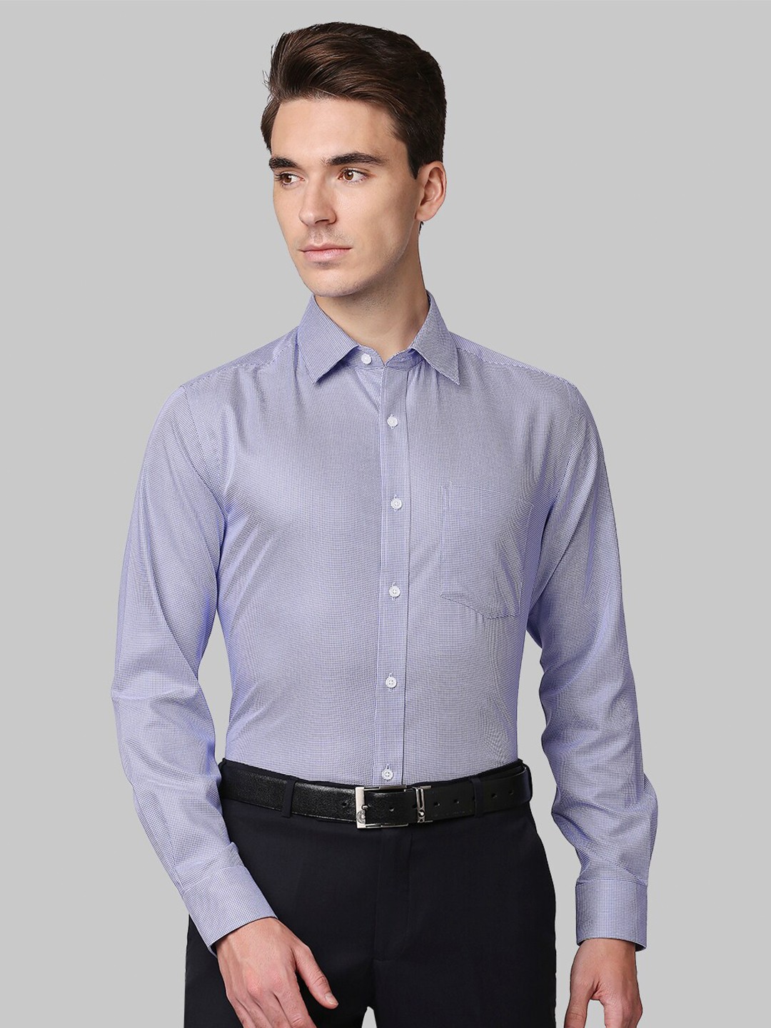 

Park Avenue Men Blue Regular Fit Casual Shirt