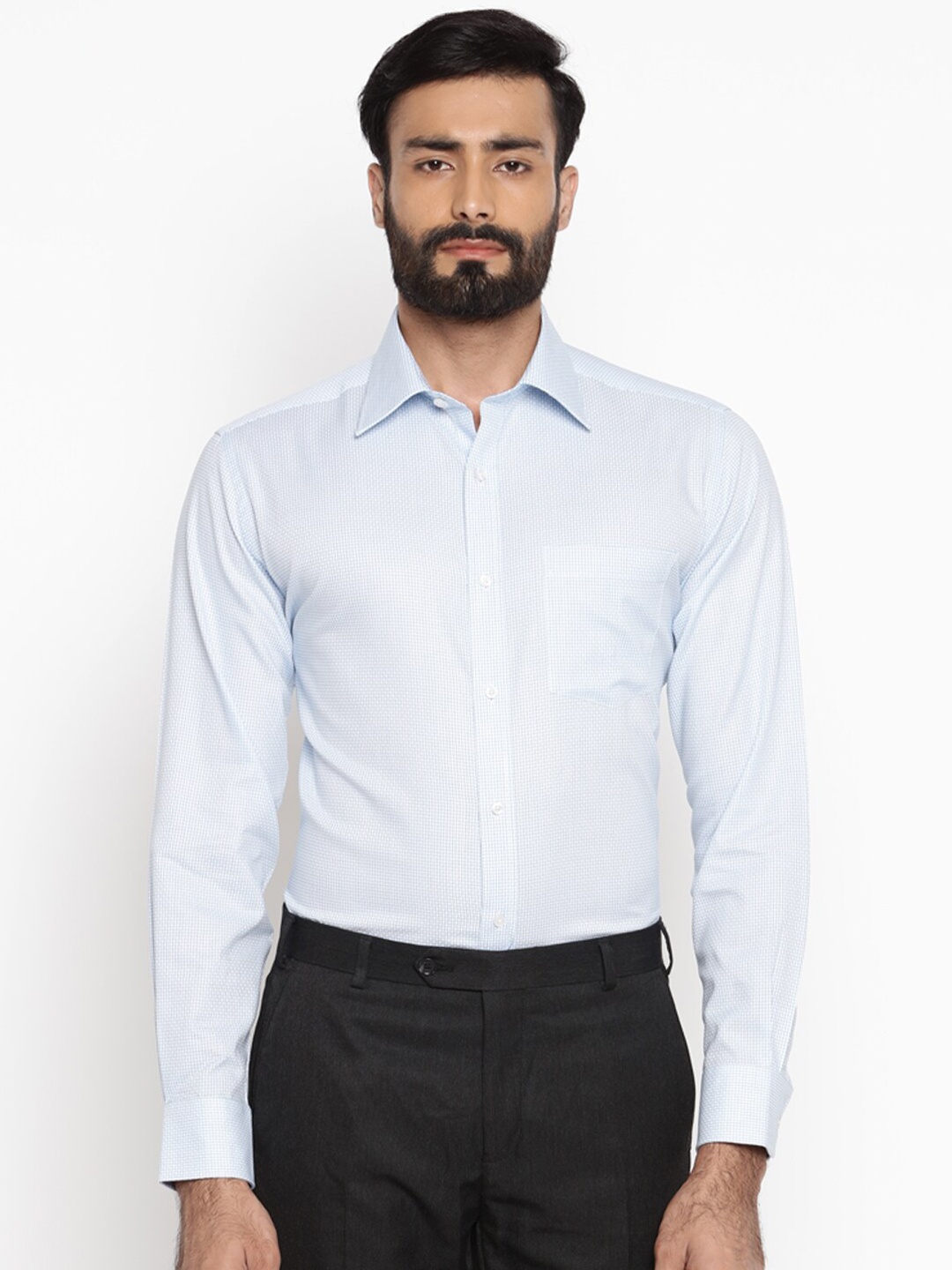 

Park Avenue Men Blue Casual Shirt