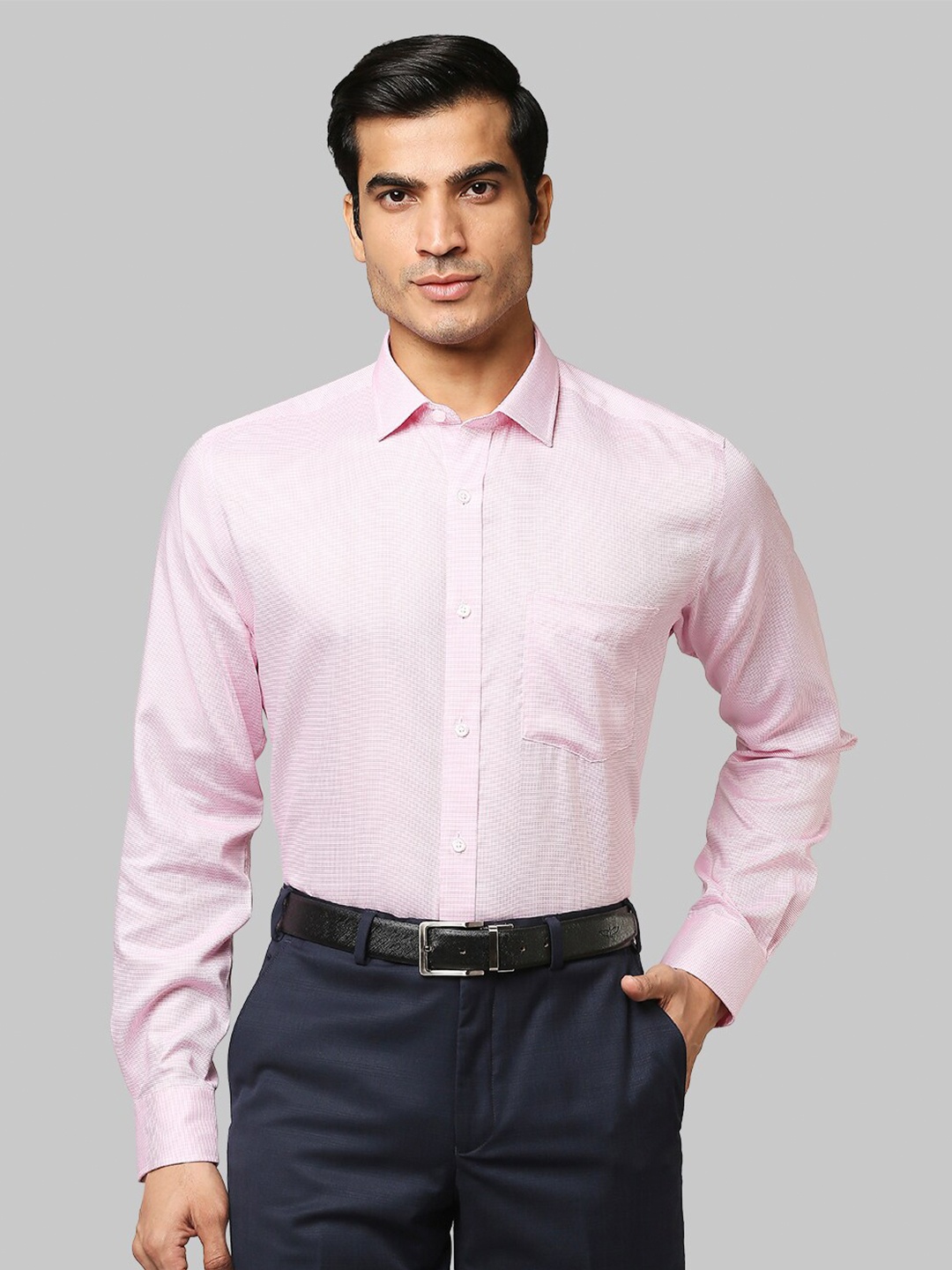 

Park Avenue Men Red Striped Casual Shirt