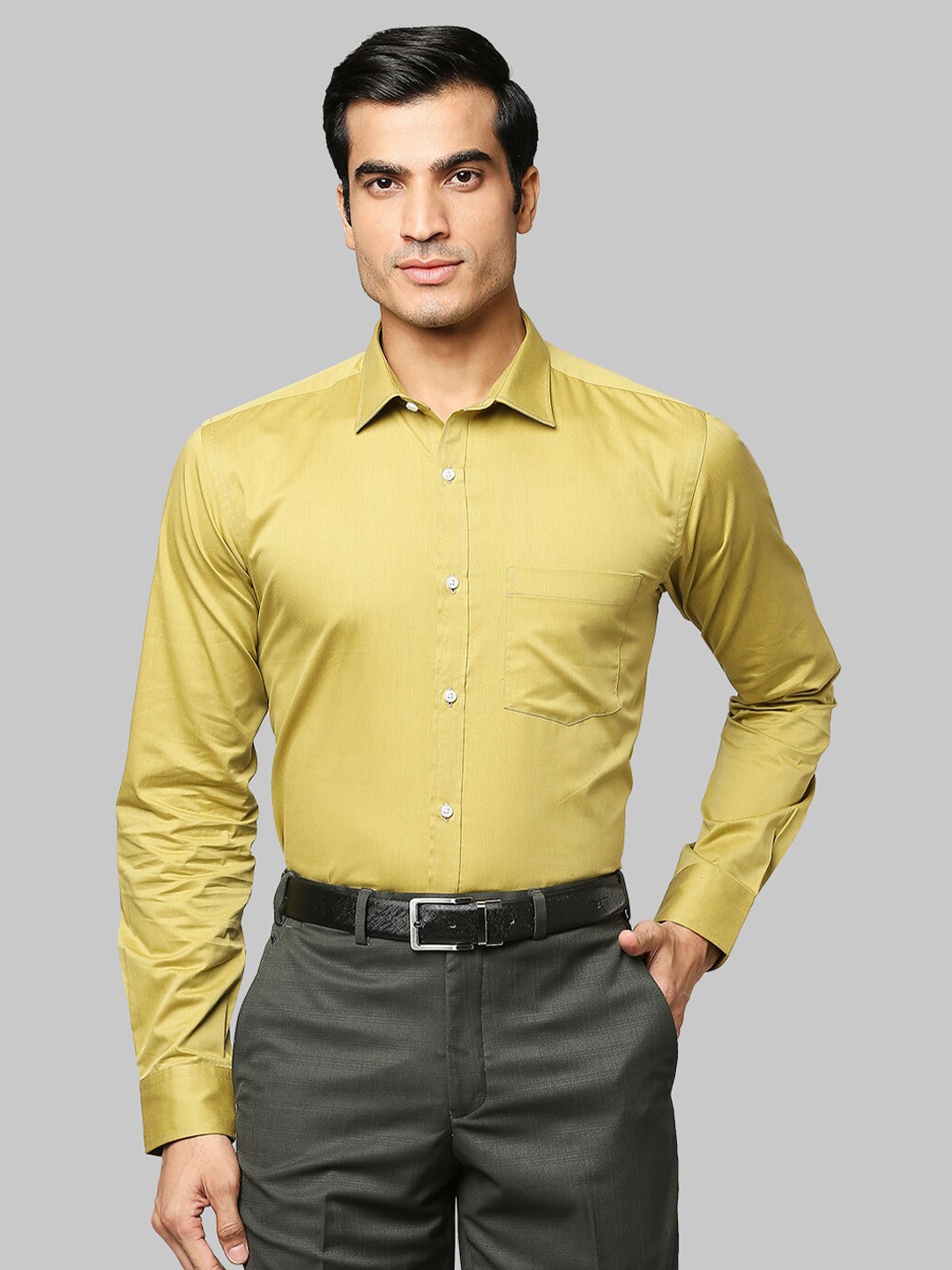 

Park Avenue Men Green Slim Fit Casual Shirt