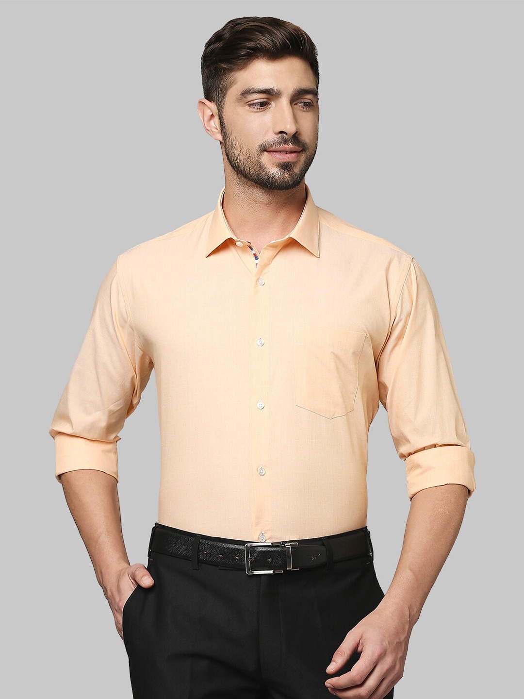 

Park Avenue Men Yellow Slim Fit Casual Shirt