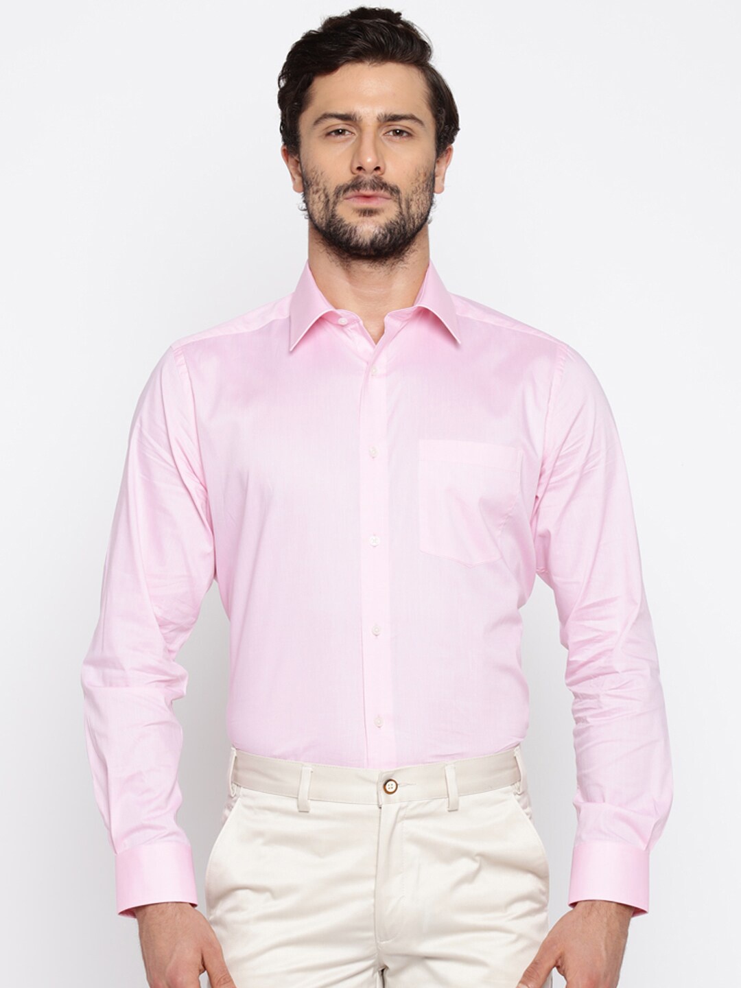 

Park Avenue Men Pink Solid Casual Shirt