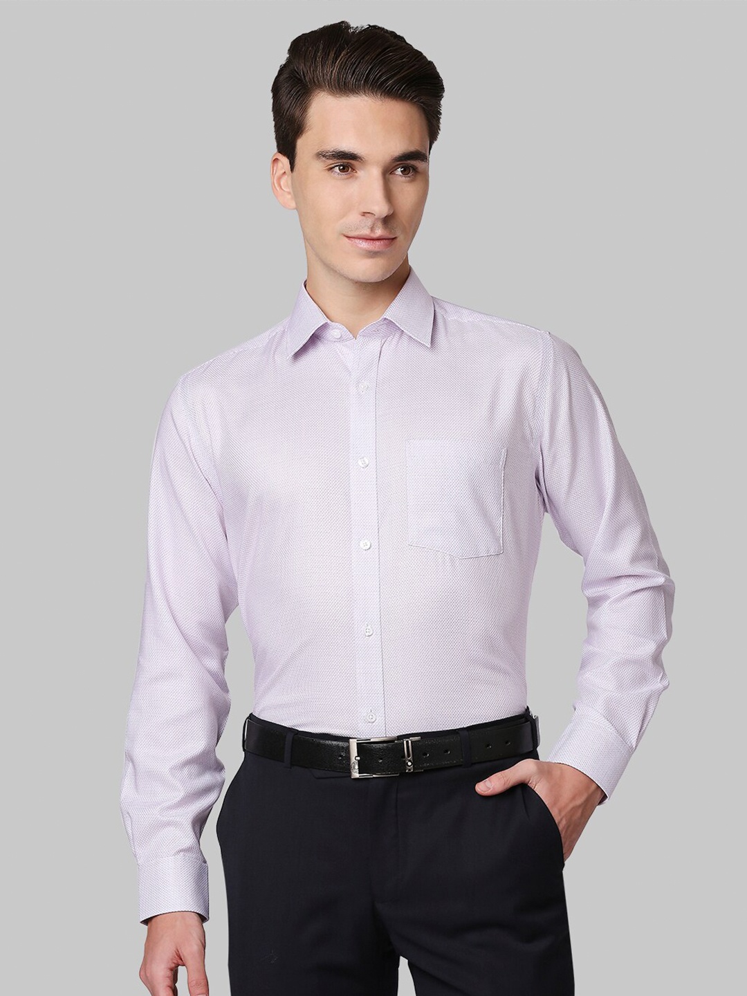 

Park Avenue Men Purple Printed Casual Shirt