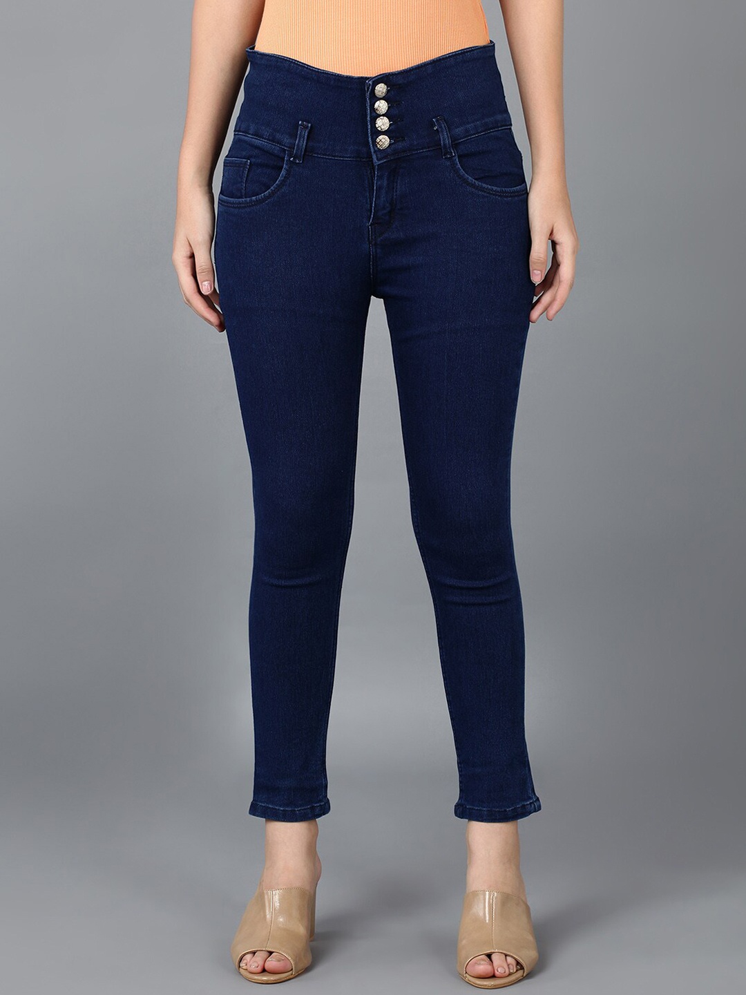 

F2M Women Blue Slim Fit High-Rise Stretchable Jeans